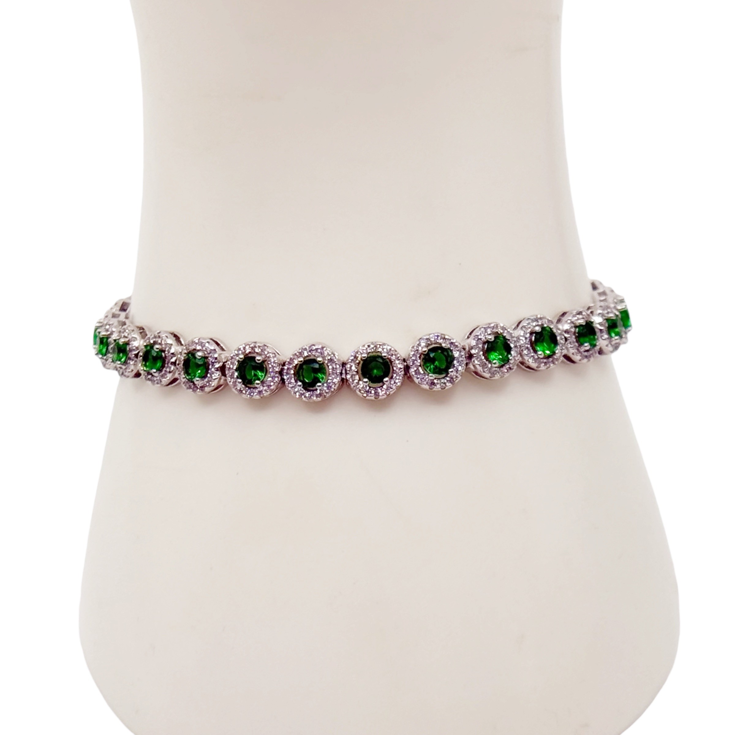 Silver Tone cubic zirconia tennis bracelet - photo 3