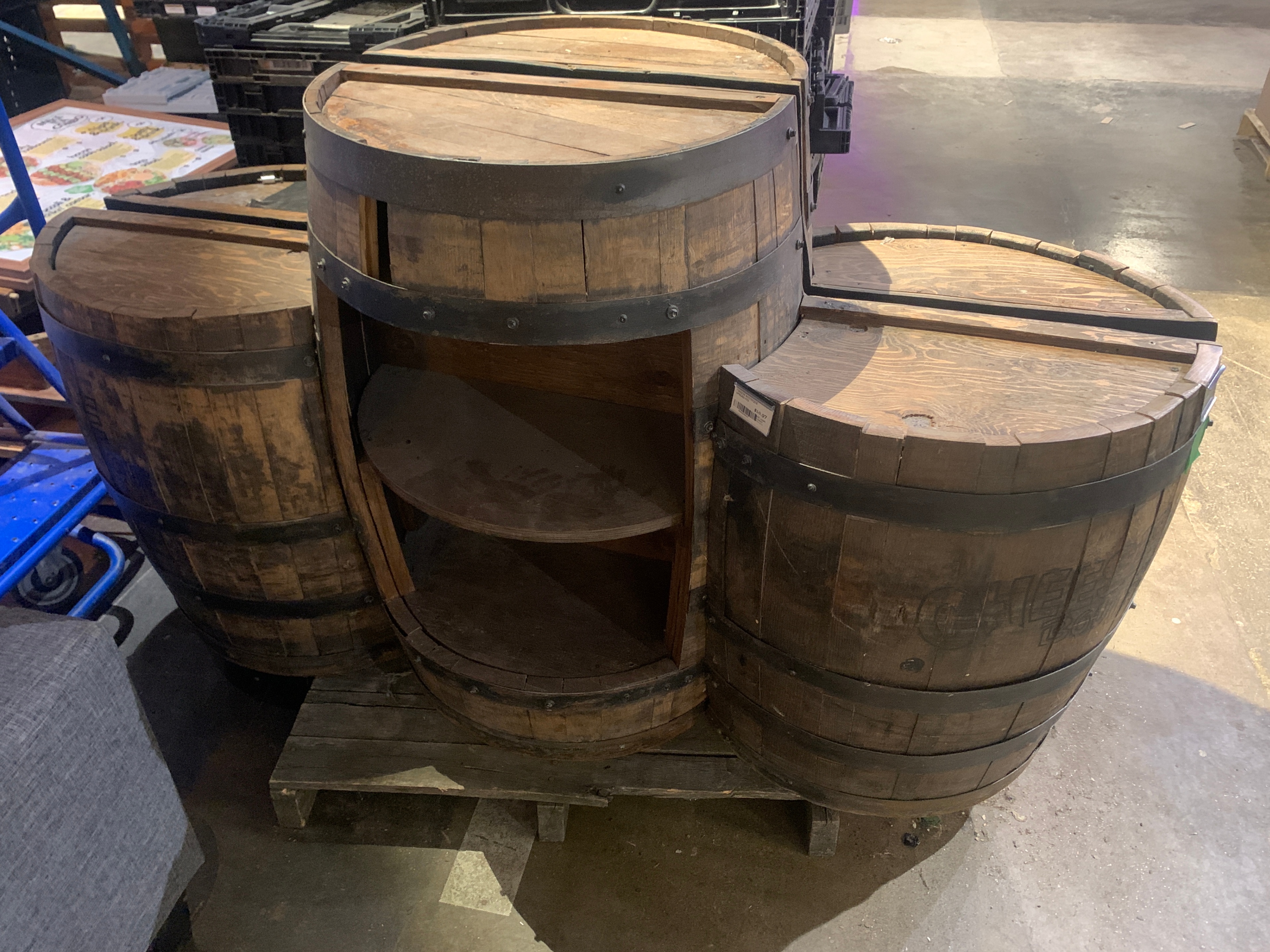 Commercial Whiskey-Style Barrel Display Fixtures Cheese Boutique - photo 2