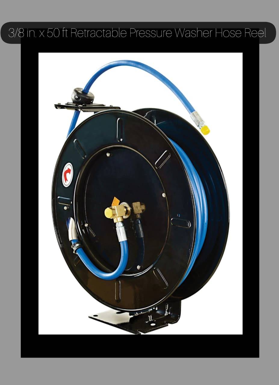 Retractable Pressure Washer Hose Reel 50ft