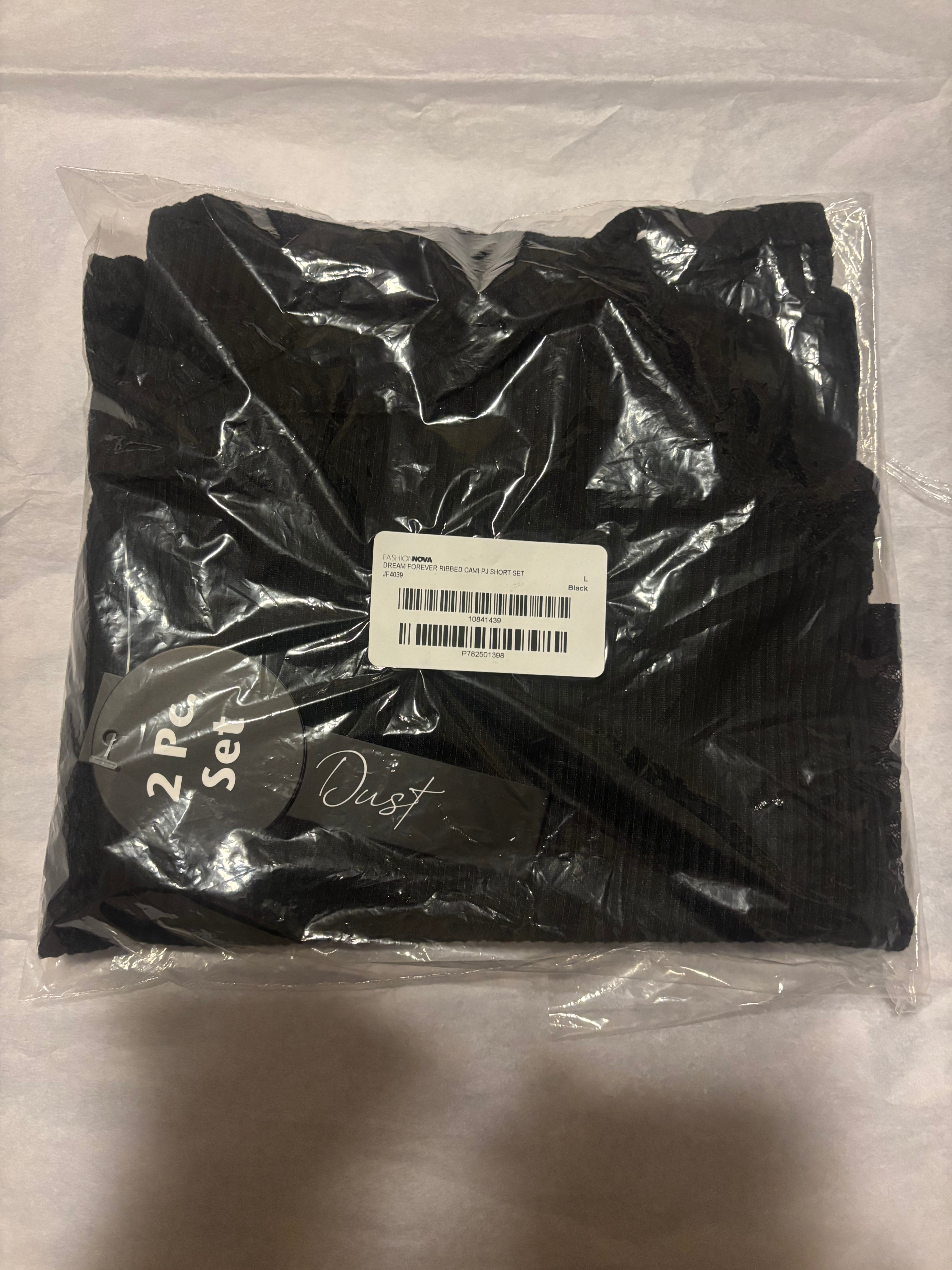 FashionNova-Dream Forever Ribbed Cami PJ Short Set-Large - photo 5