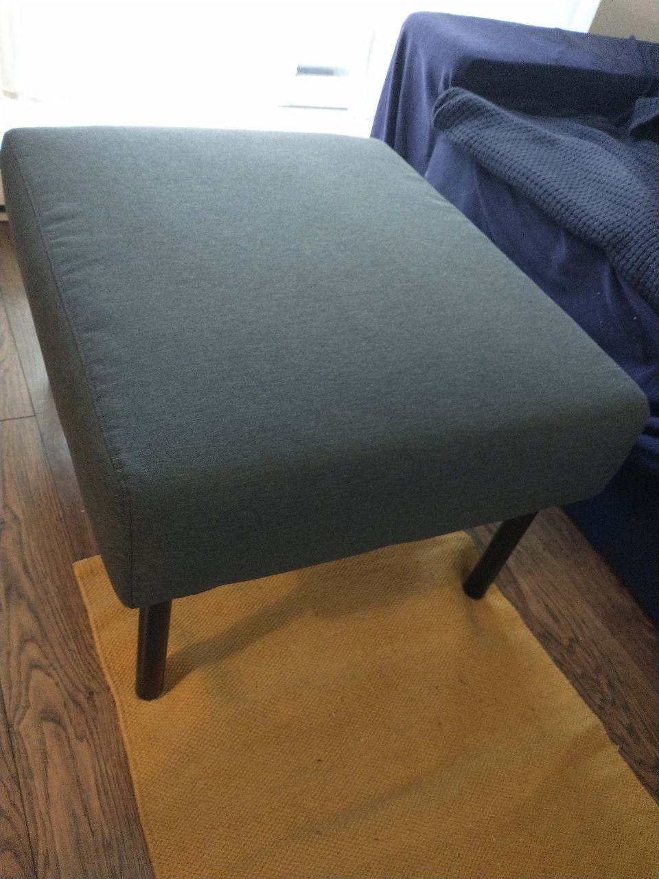 Gray ottoman/footstool - photo 2