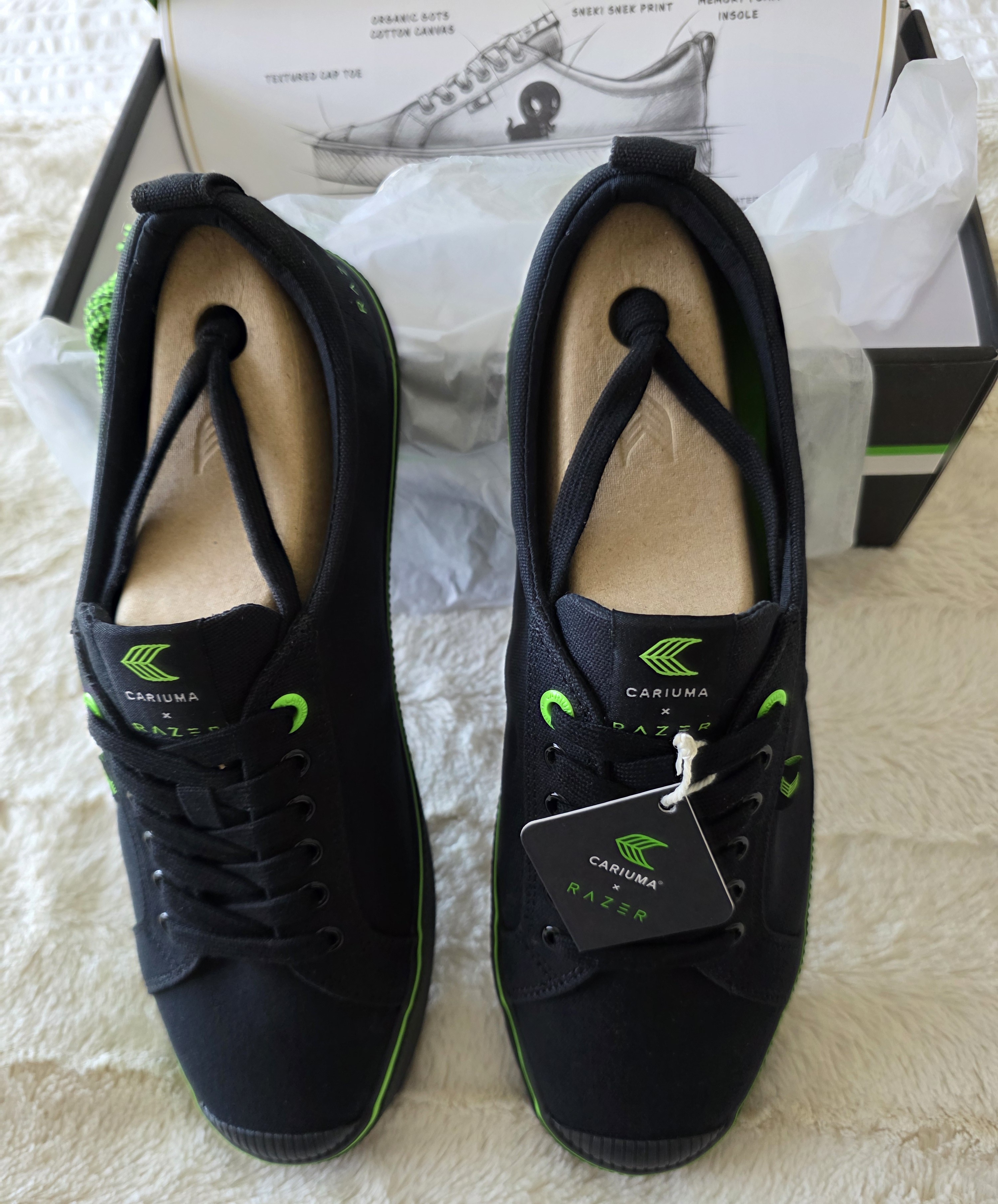 CARIUMA OCA Low "RAZER" Black Canvas Sneaker- "SNEKI SNEK" LOGO - photo 4