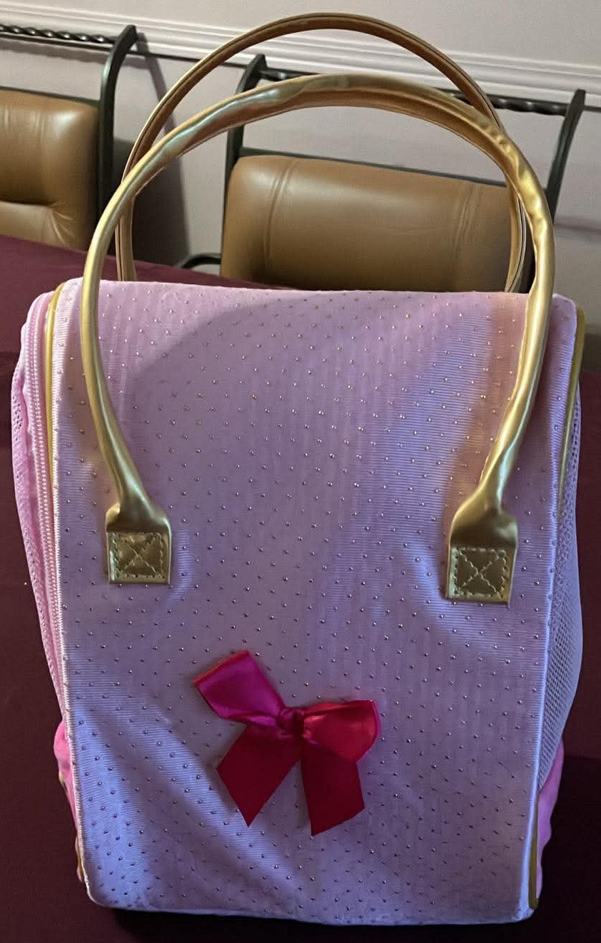 Pucci Pups Cocker Spaniel Plush Pink Dot Glam Hand Bag (New NT)
