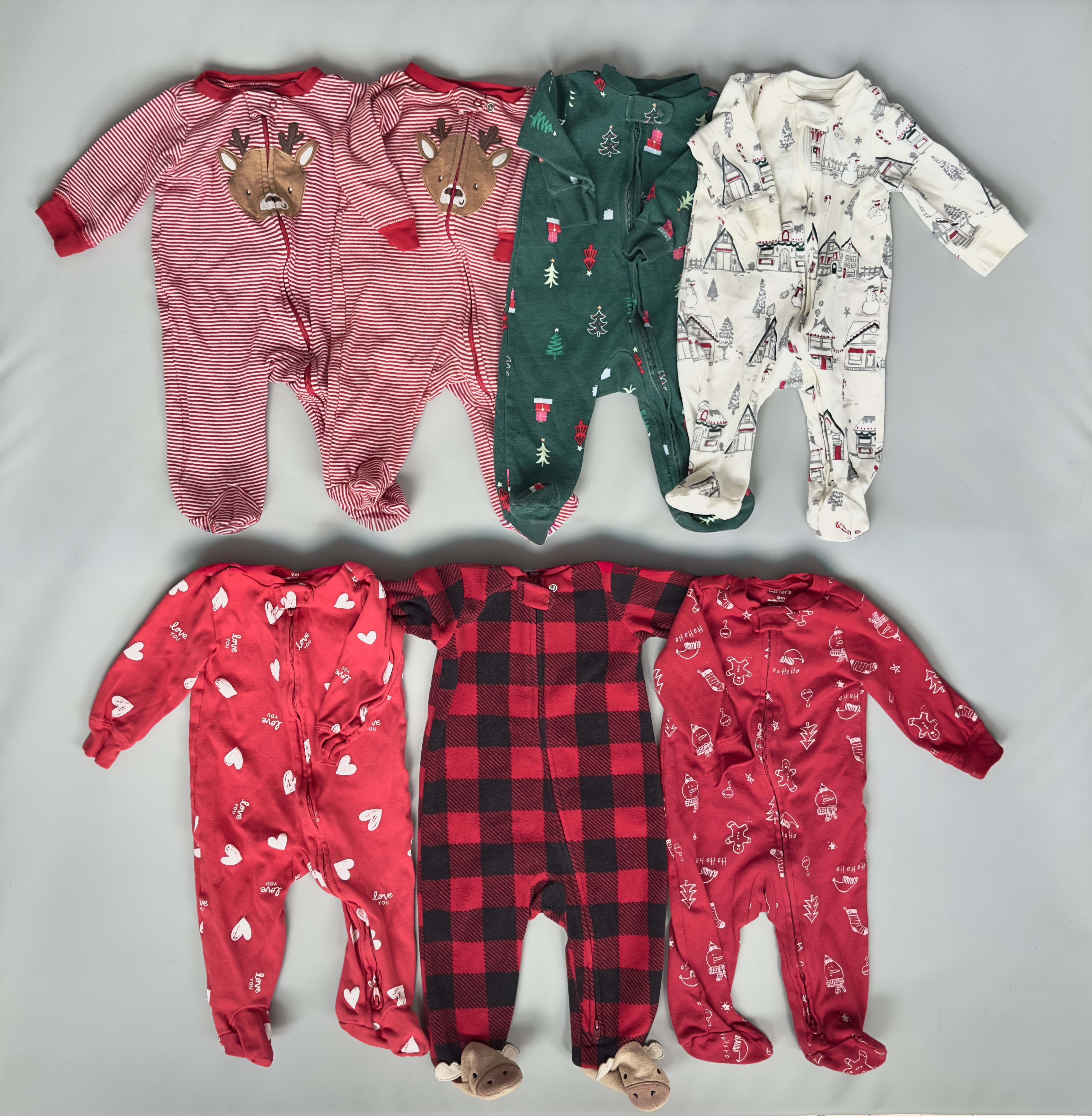 Baby Christmas Sleepers Bundle - 6-9 Months
