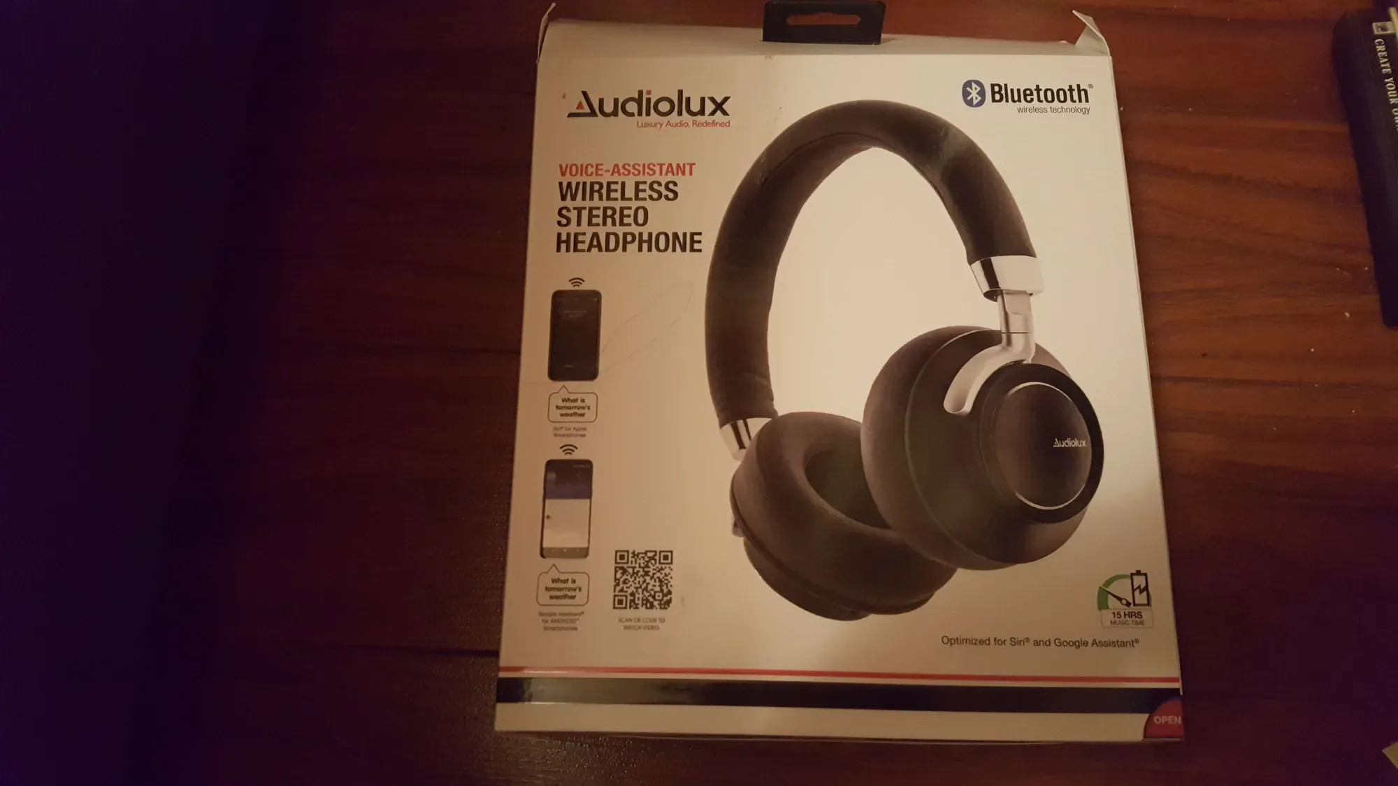 Wireless Bluetooth Stereo Headphones -- Audiolux Brand -- Bas...