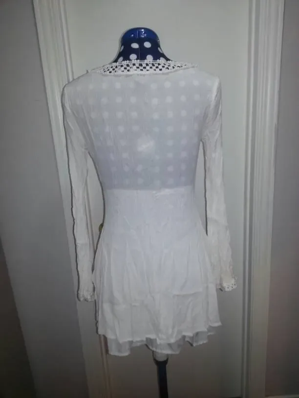 Cute Fitted Forever 21 White Dress With Zipper -- Like New --... - photo 3