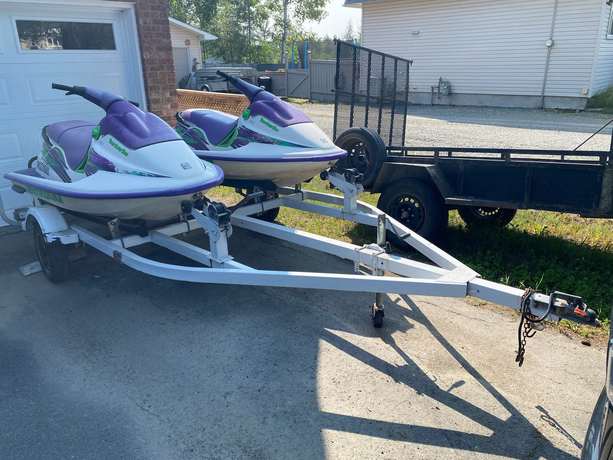 2 Seadoo SPI 1995 PWC with dual trailer