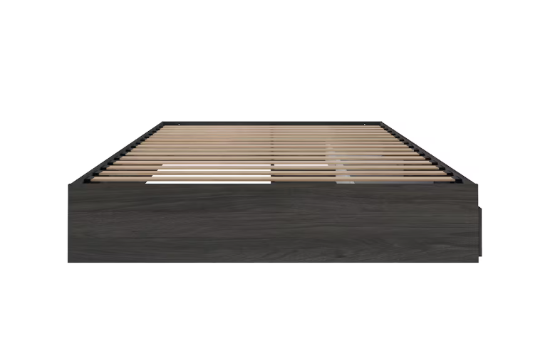 Nexera King Size 3-Drawer Storage Bed in Bark Gray (New in box) - photo 4