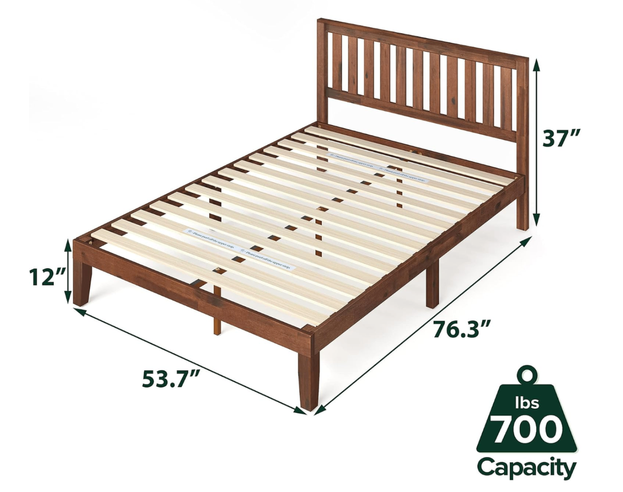 NEW Full/Double Solid Wood Bed with Headboard - photo 4