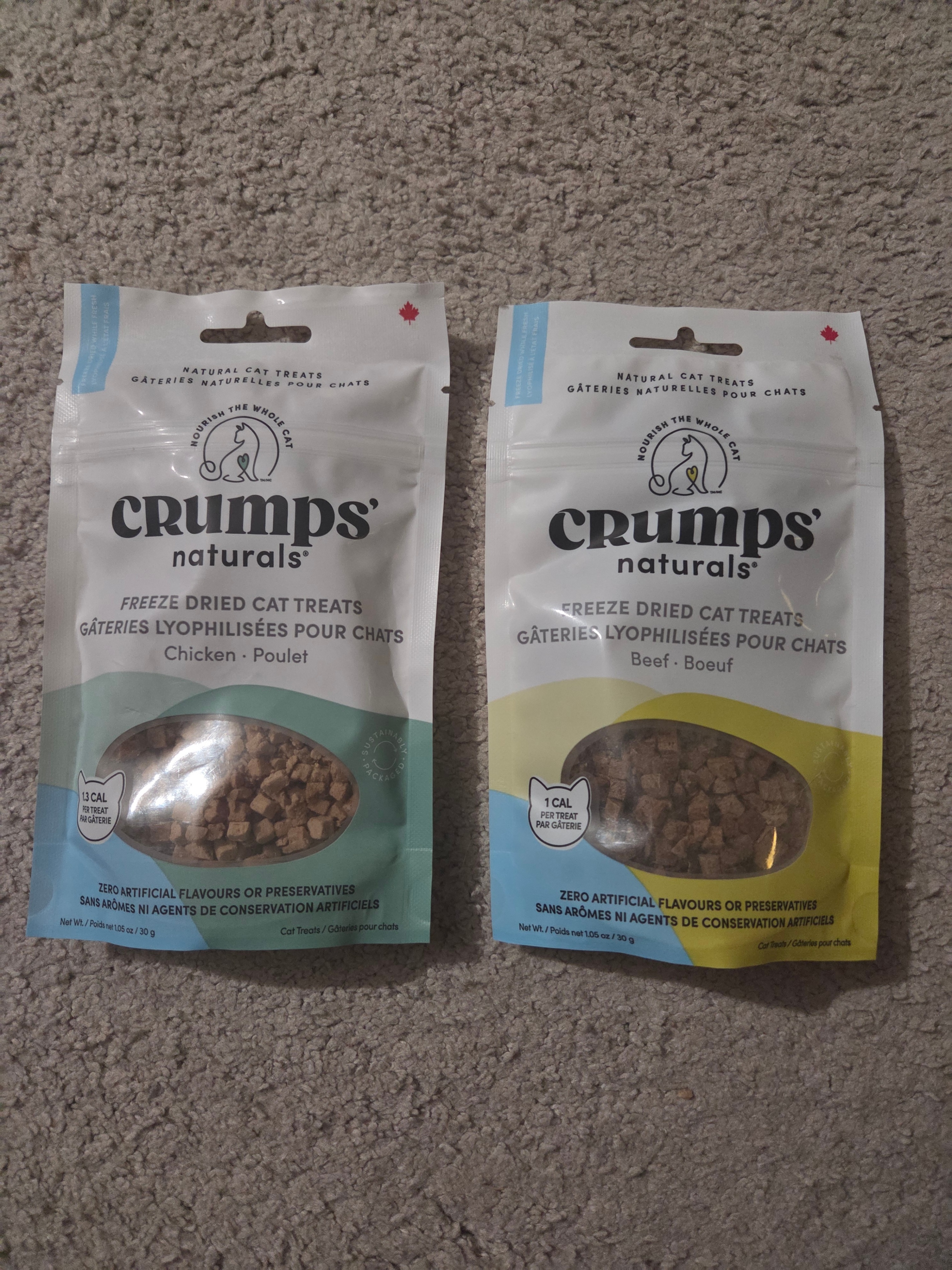 Crumps' Naturals Freeze-Dried Cat Treats (Chicken & Beef Liver)