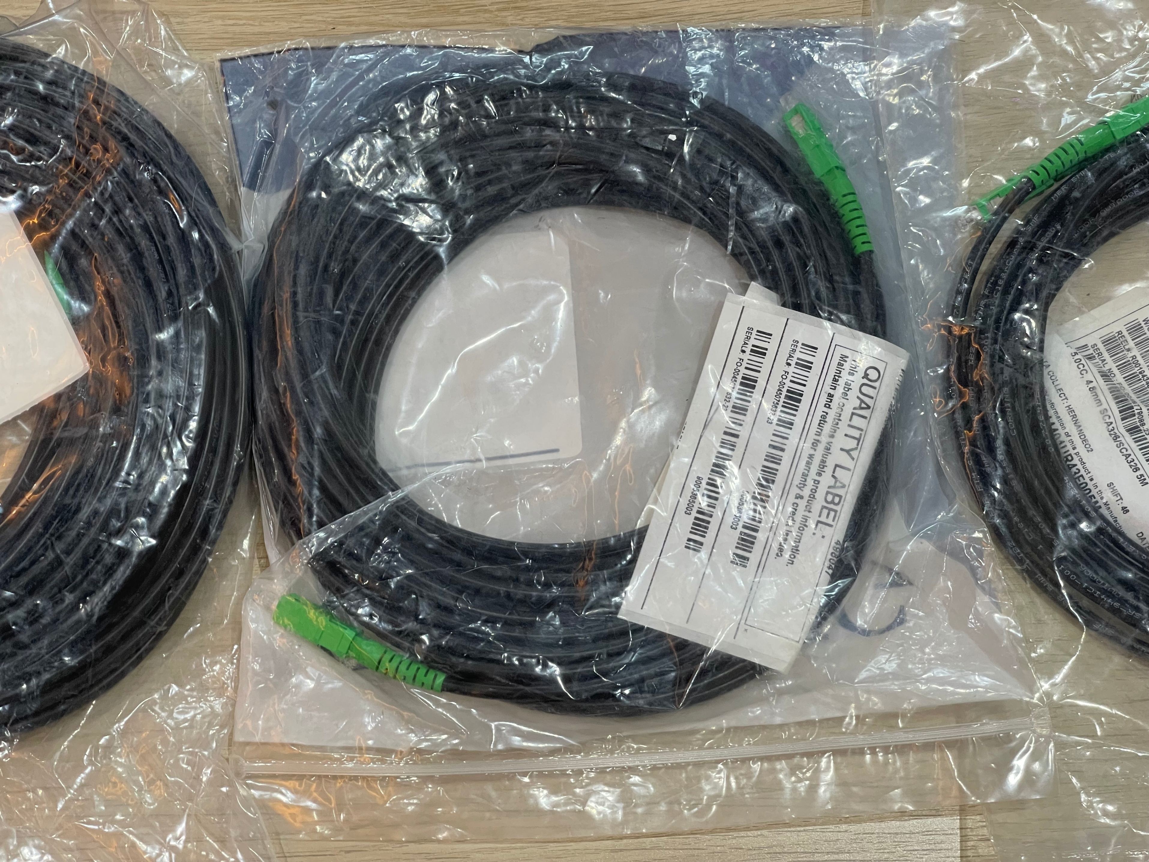 SC/APC Fiber Optic Patch Cables (20ft, 10ft, 5ft, 4x 1ft) - photo 3