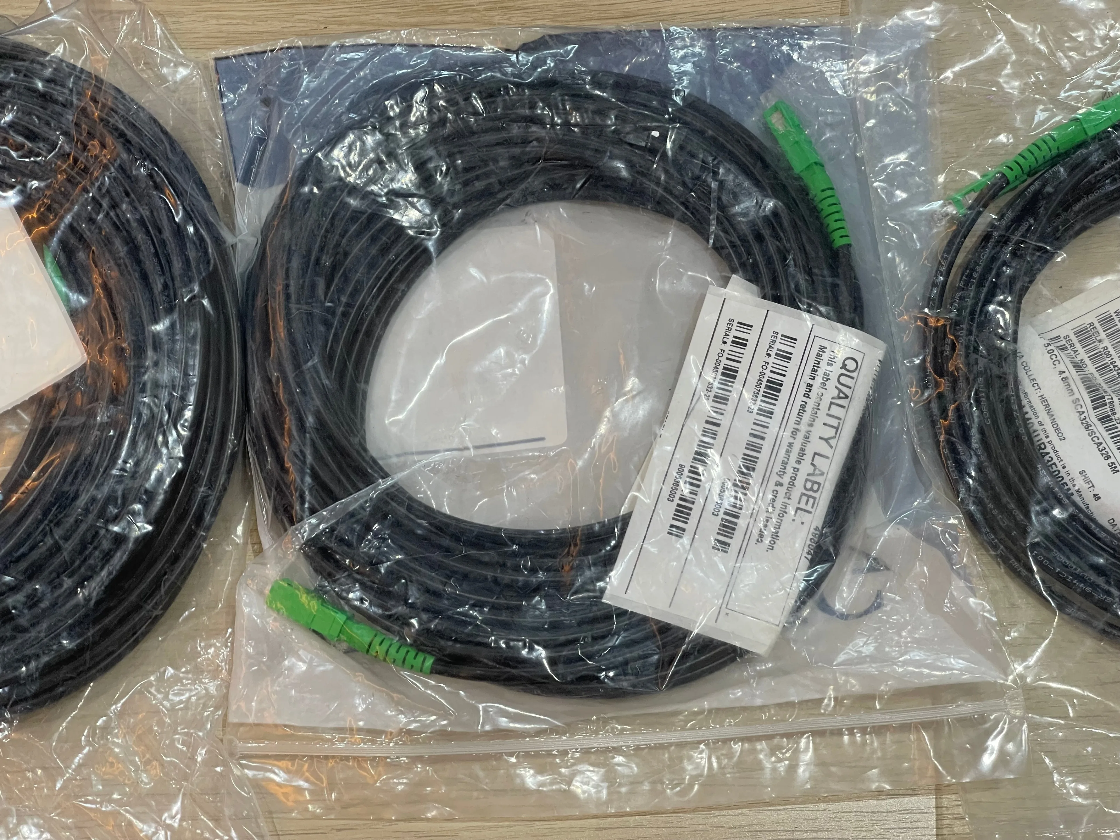 SC/APC Fiber Optic Patch Cables (20ft, 10ft, 5ft, 4x 1ft) - photo 3