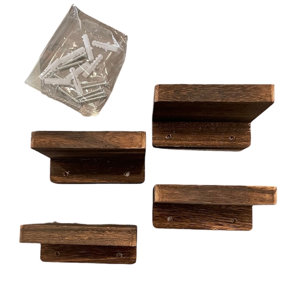 Small Floating Shelves in Rustic Wood (4 pcs.) - photo 3