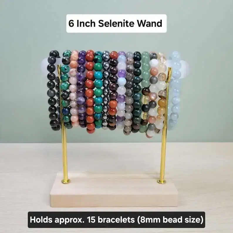 Wooden Base Bracelet Display Stand 6" - photo 3