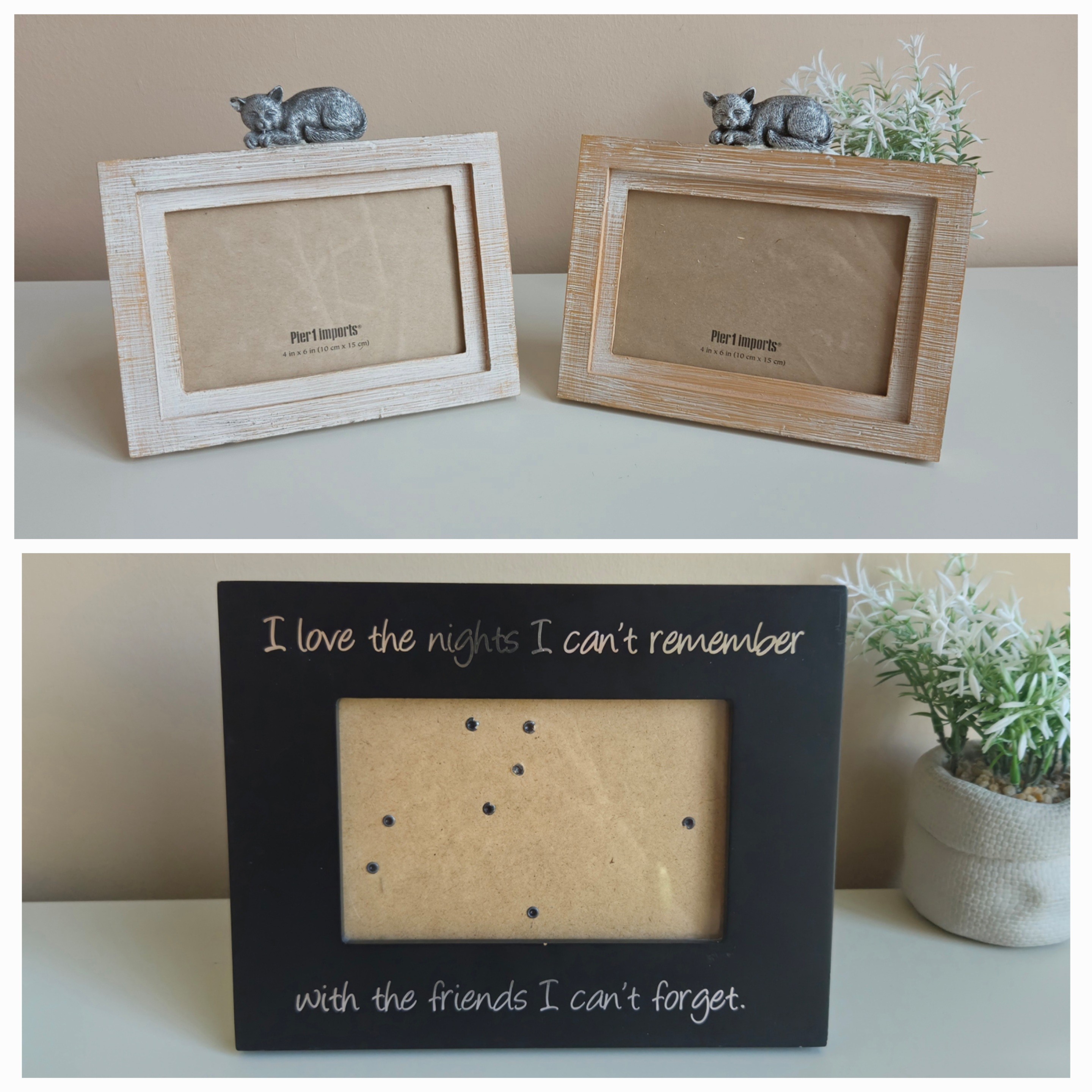 Picture Frames Bundle - 3-Pack 4x6 Funny Frames - Pre-Loved! 🖼️