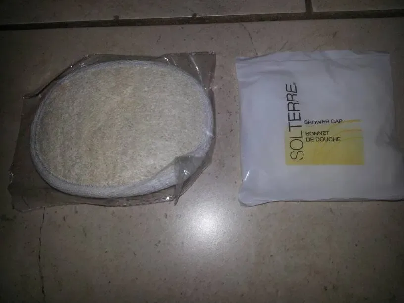 BNIB Shower Loofah And Shower Cap