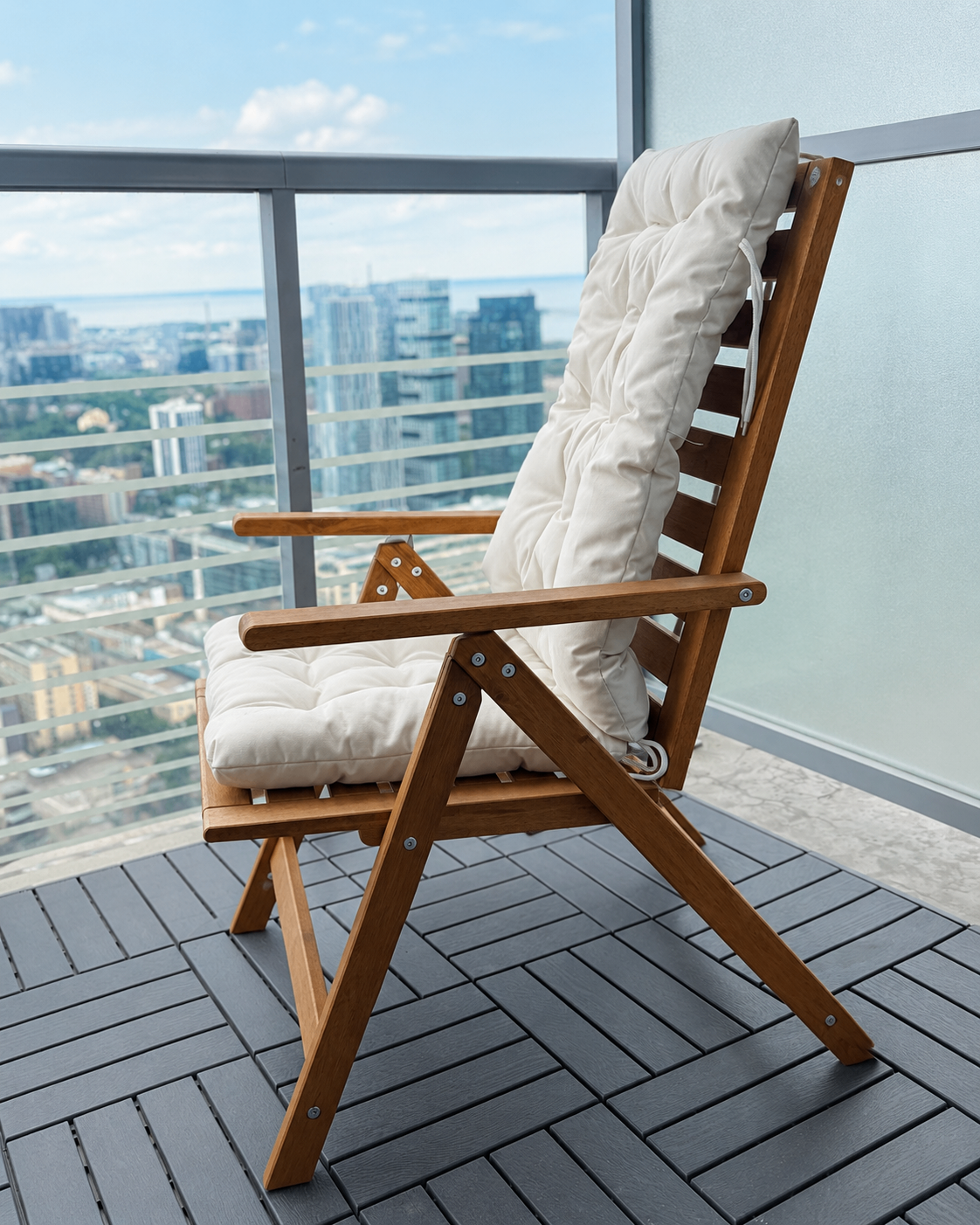 IKEA NÄMMARÖ reclining outdoor chair with KUDDARNA cushion. - photo 3