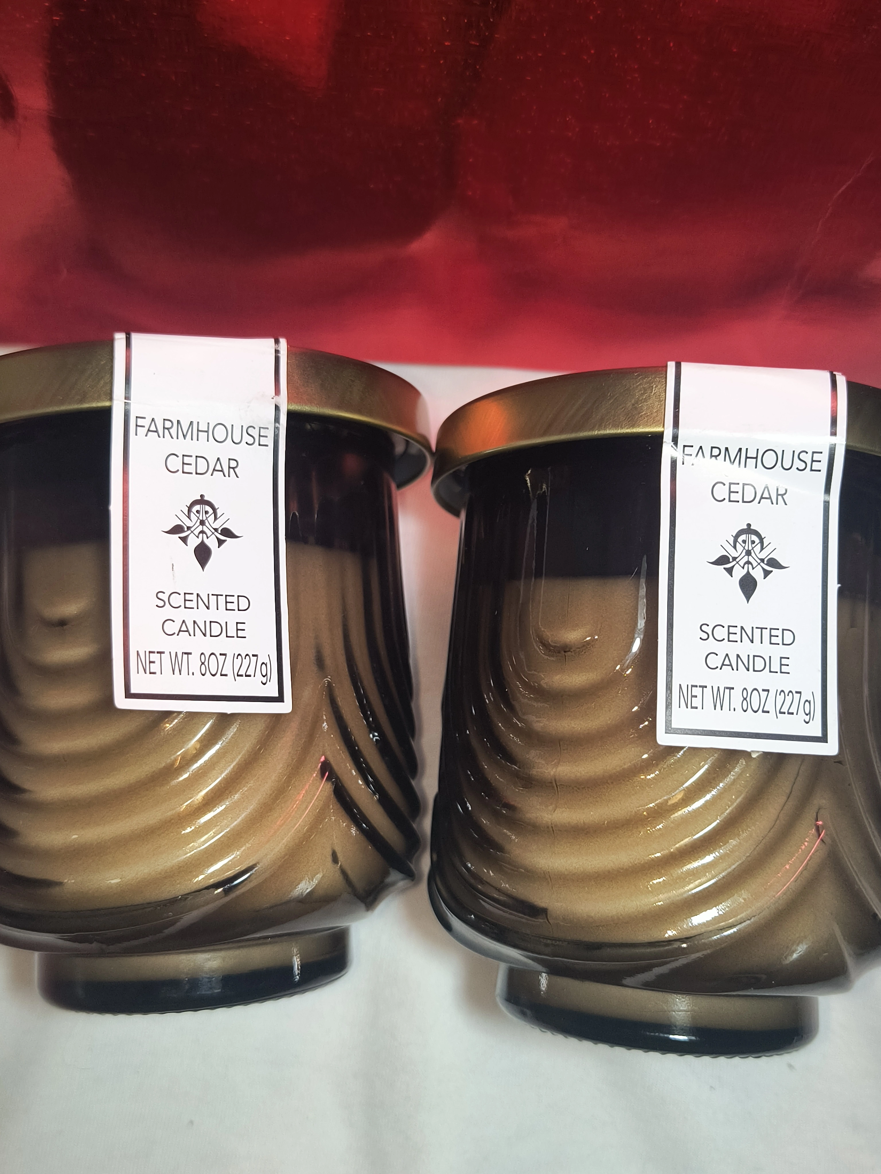 2x Cedar Farmhouse Scented Candles Amber! in Queens, NY