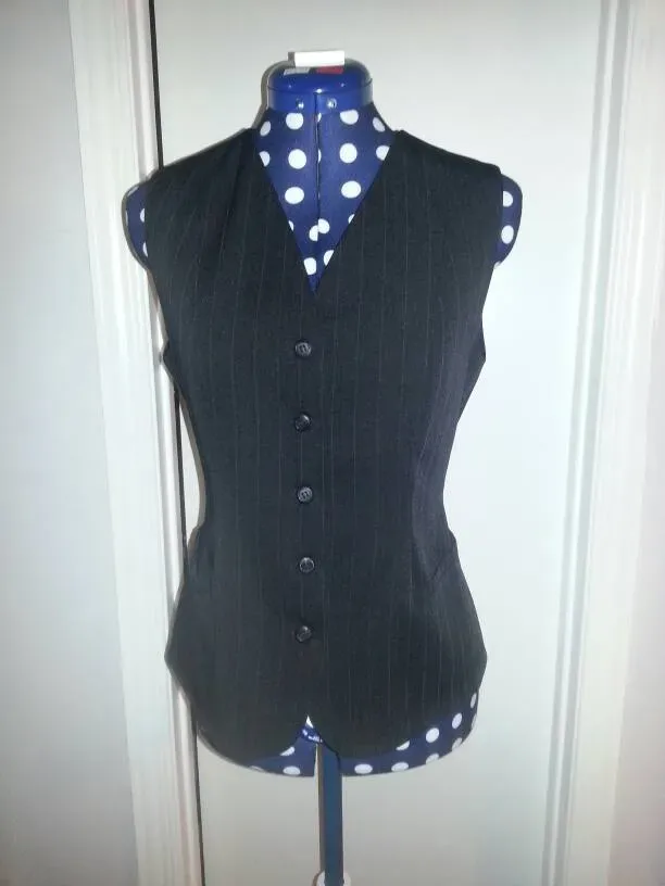 Dapper AF Pin Striped Town & County Vest W Extra Button