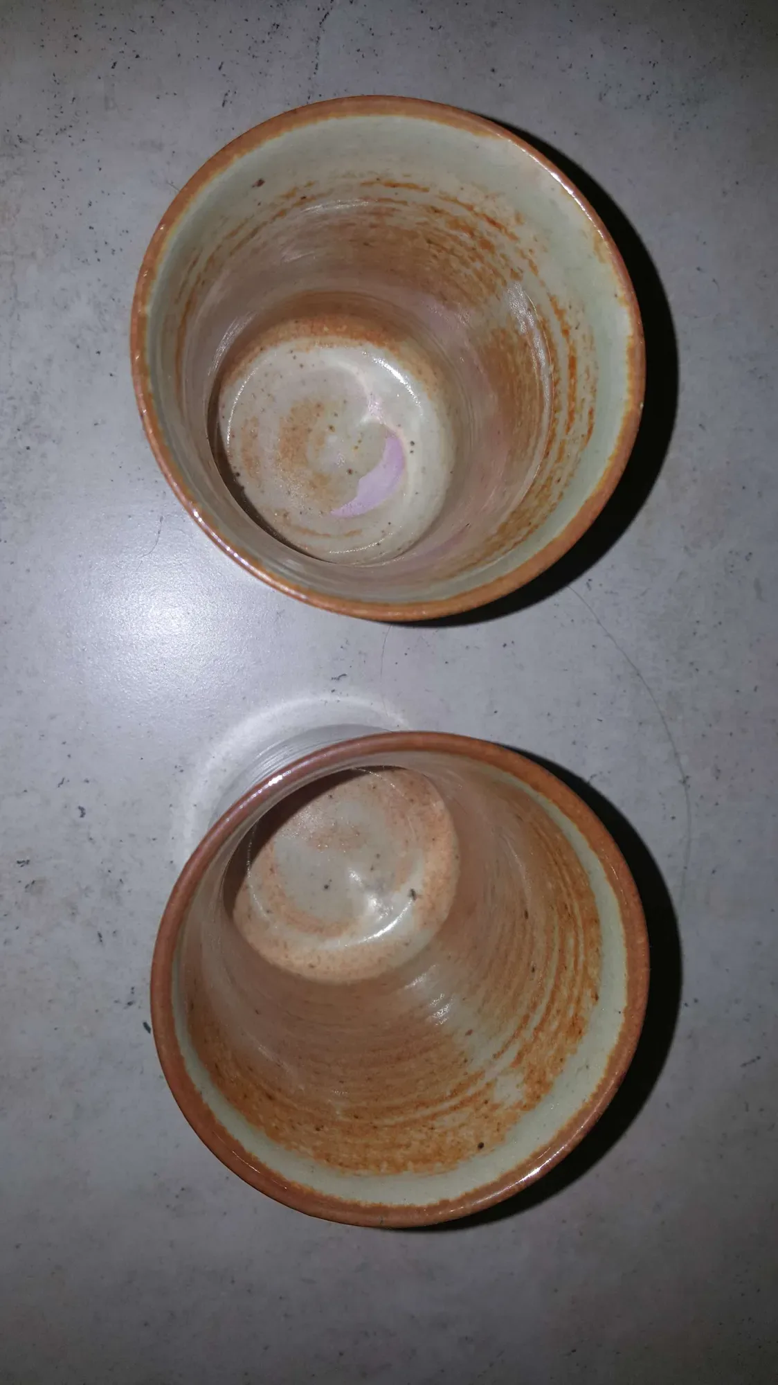 hand made ceramic cups / mugs / glasses -- butterfly (or moth... - photo 2