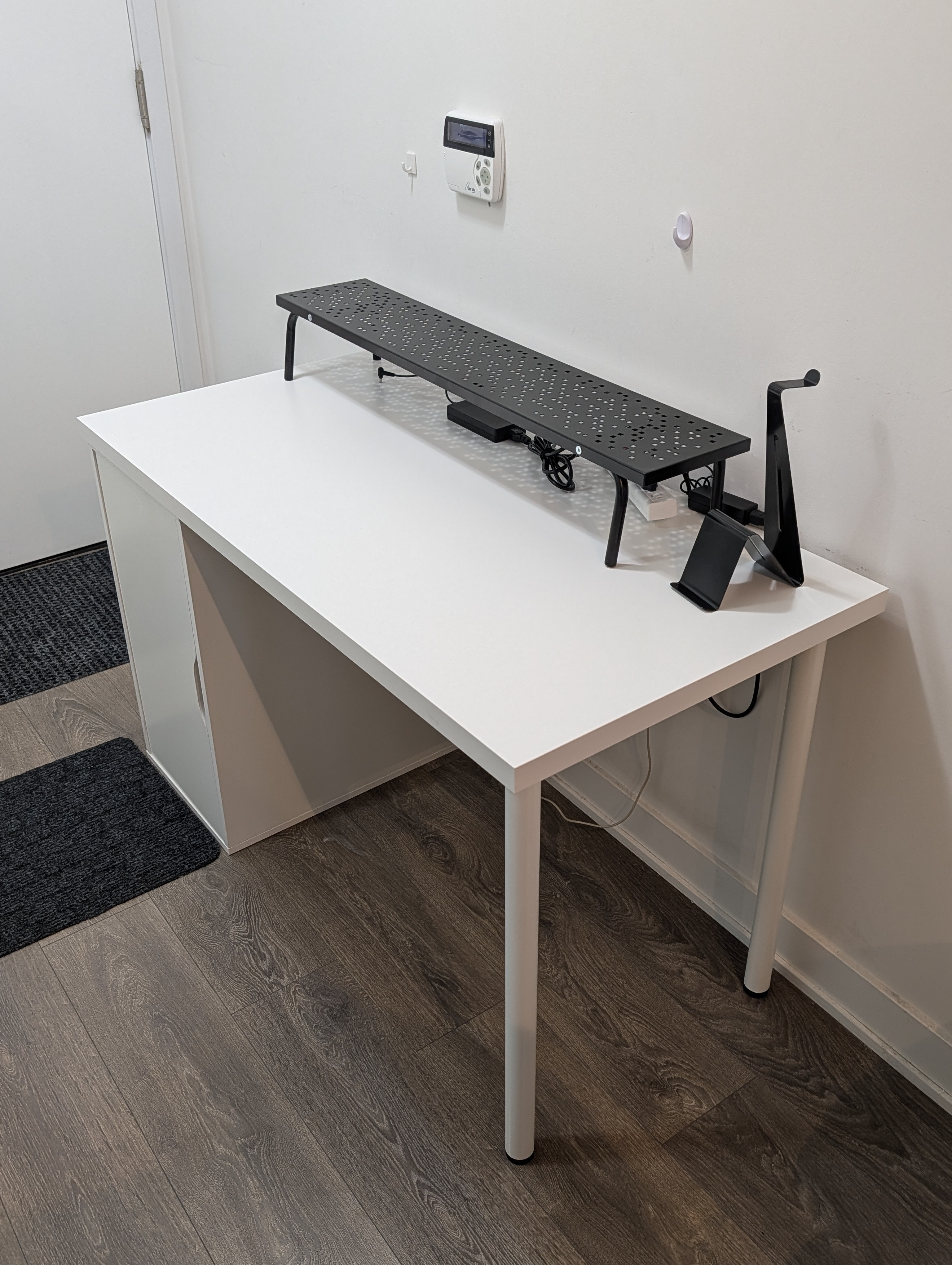 Desk with Storage Cabinet + Monitor Riser + Headset/Tablet Stand - photo 3