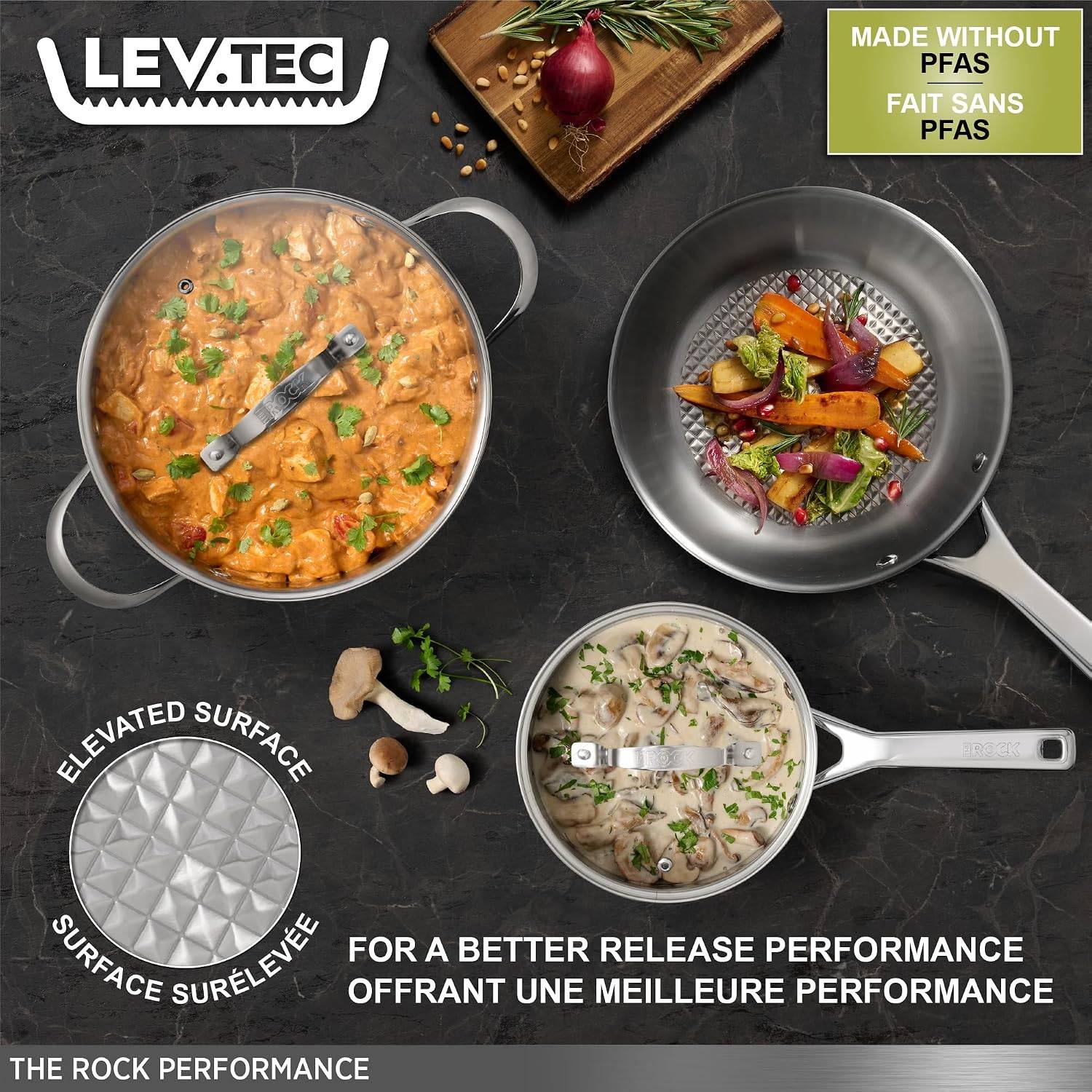 Starfrit The Rock Performance 10-Piece Stainless Steel Cookware - photo 3