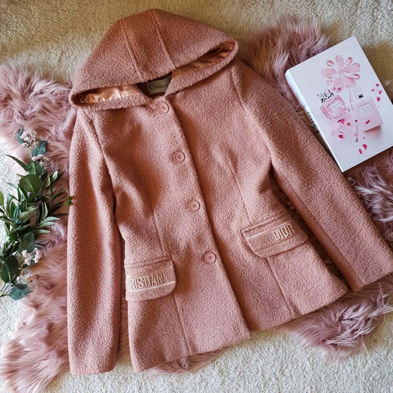 Christian Dior Autumn Hooded Overcoat Pink Quartz XL New - photo 3