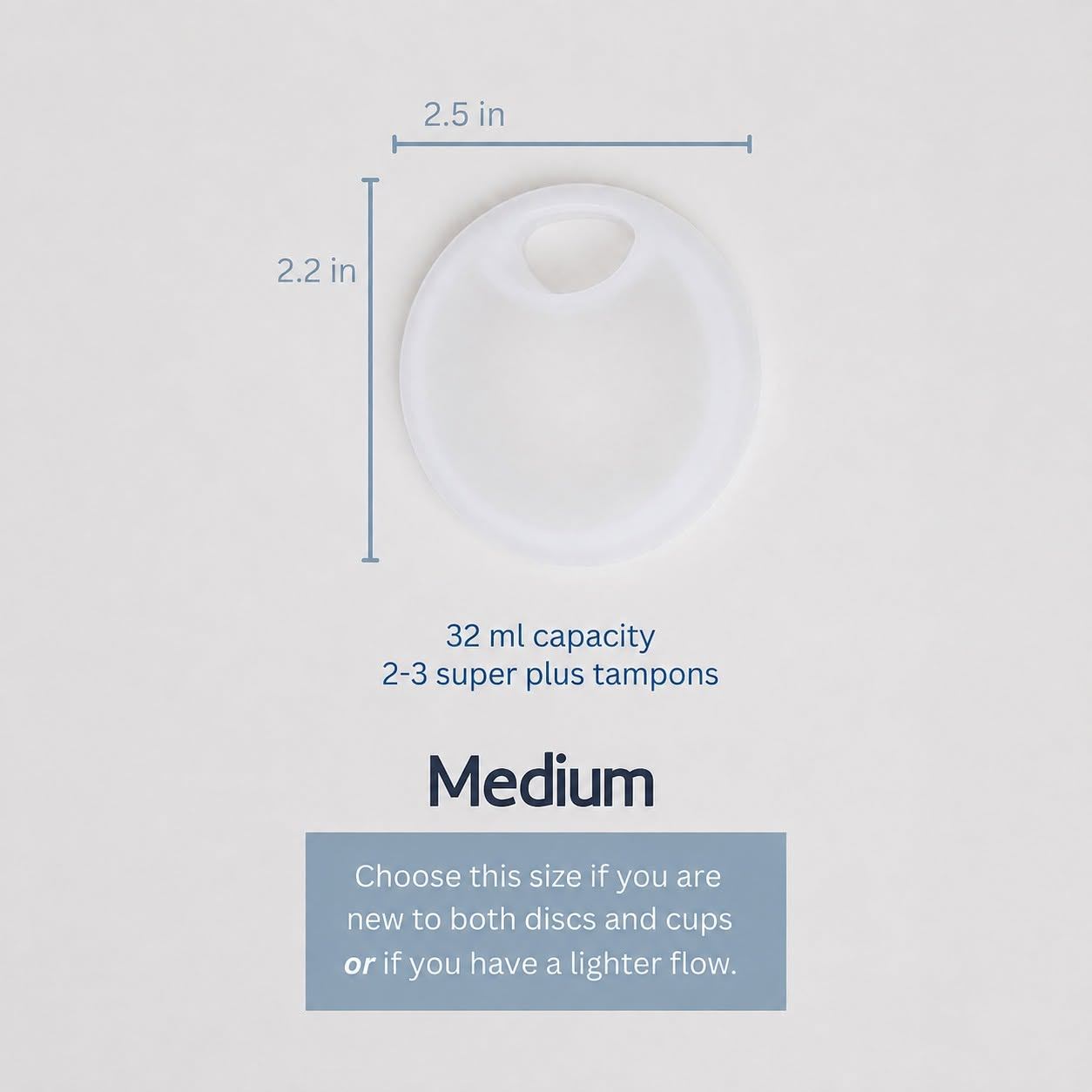 NEW~ Reusable Menstrual Disc with Removal Ring, Silicone - photo 4