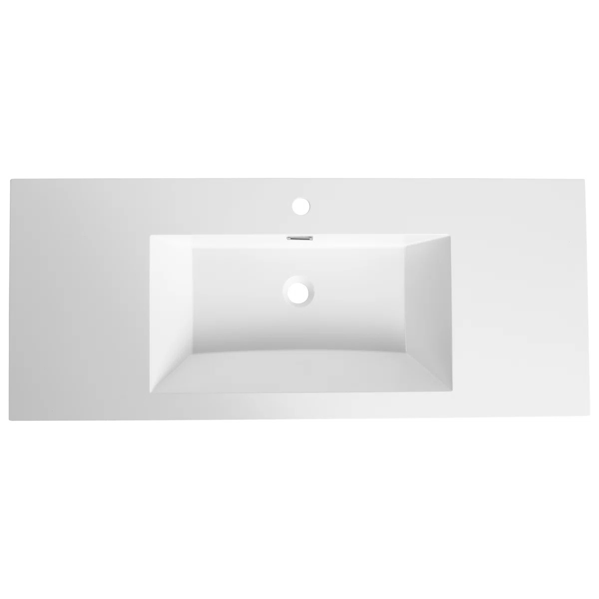 48" Bathroom Resin Sink, Gloss White Colour - photo 4