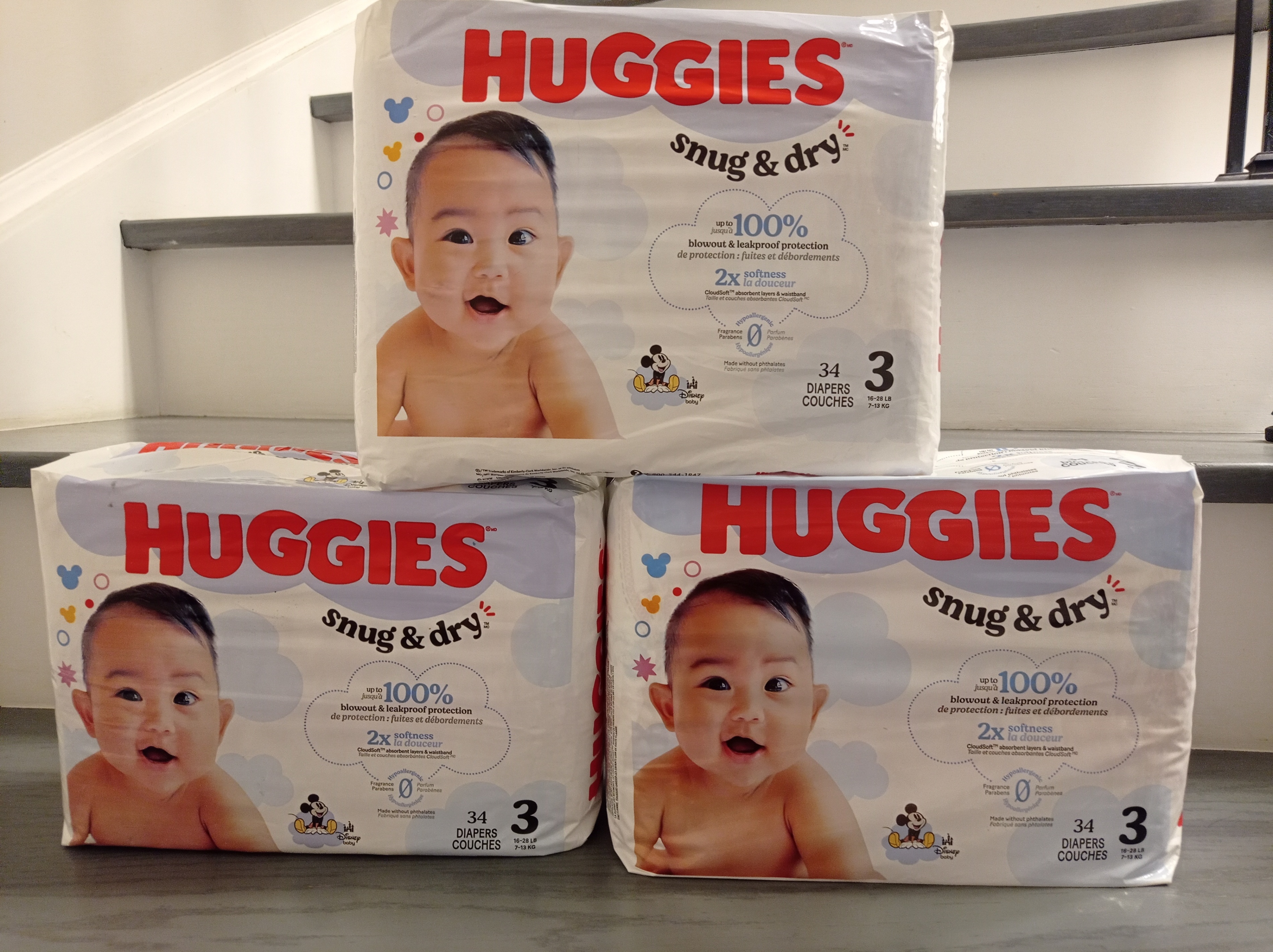 Brand New Sealed Huggies Size 3 Diapers ($25 for 3pks)