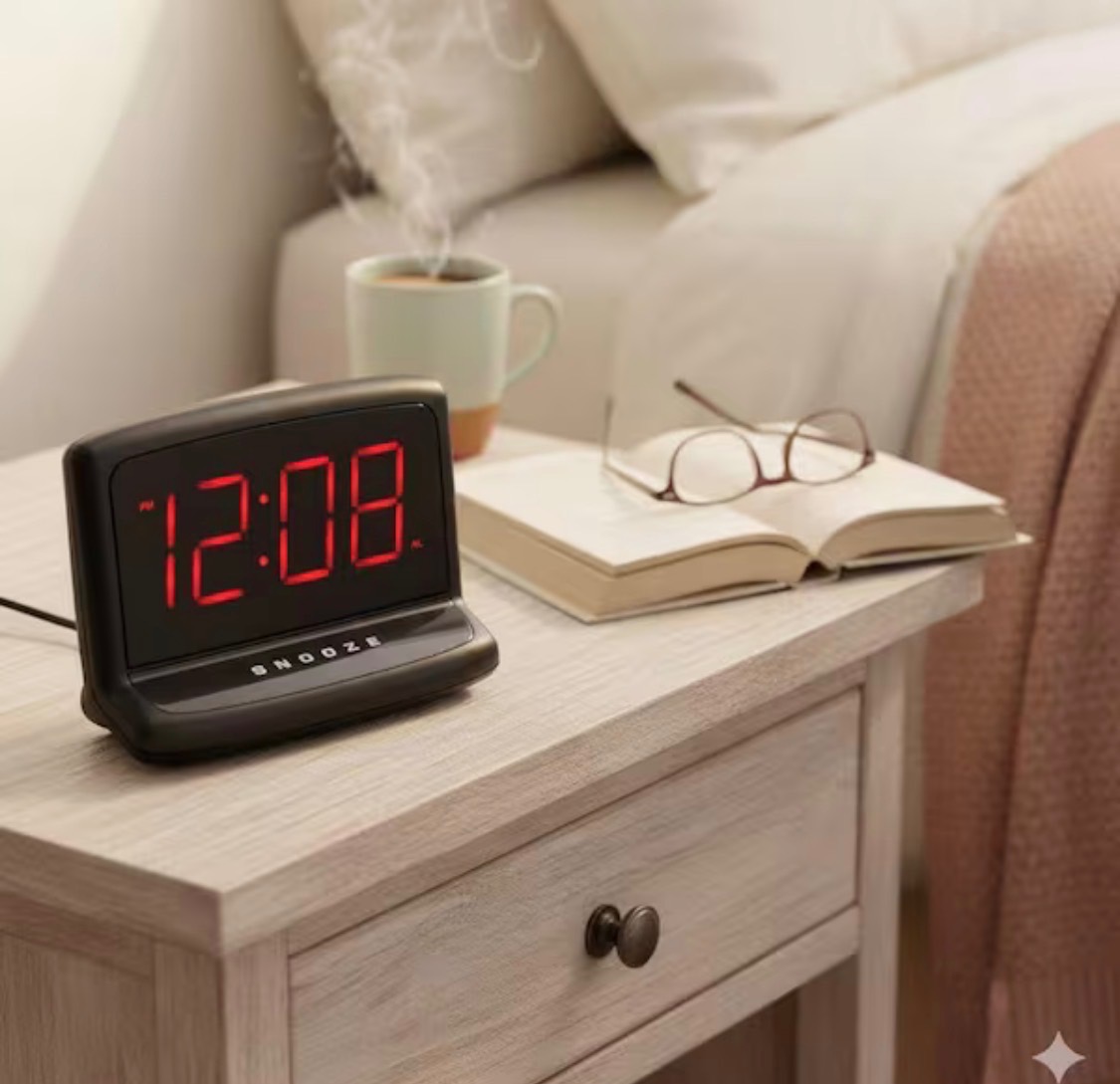 Westclox Digital Alarm Clock with Large 1.4" Time Digits