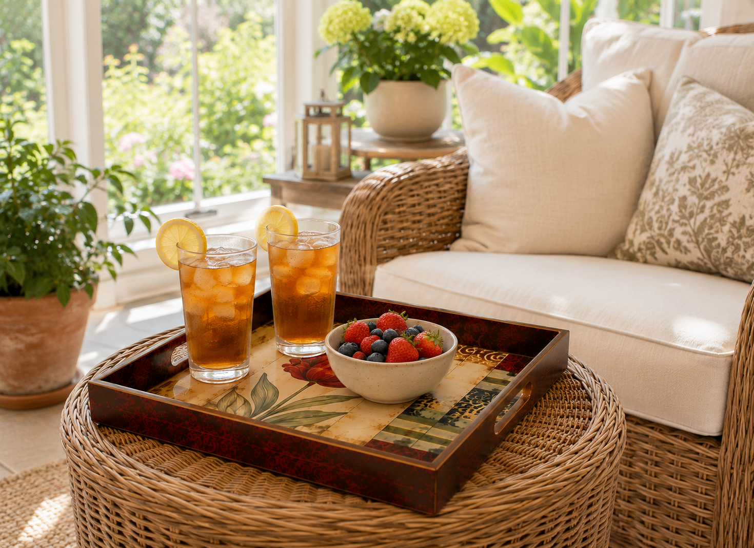 Set of 2 Decorative Nesting Trays for Serving/Display $10 for 2 - photo 2