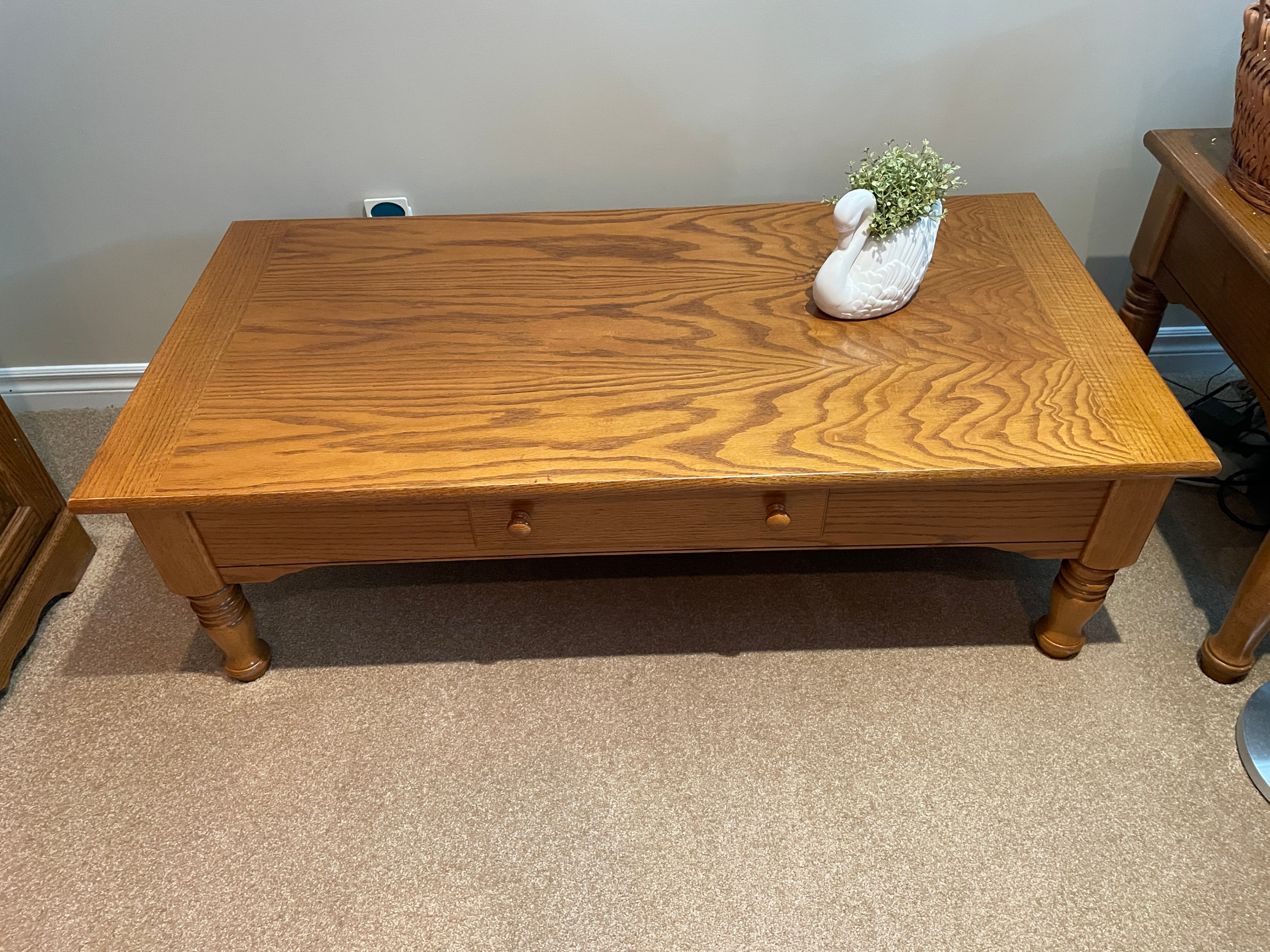 Oak Coffee Table with drawer