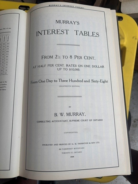 Murray's Interest Tables - photo 3