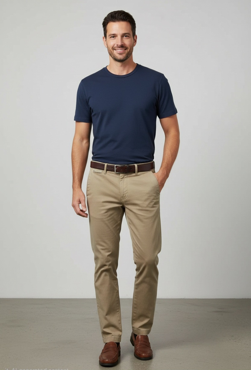 MEN'S KHAKI PANT WITH A NEW BELT (36 X 30) - photo 3
