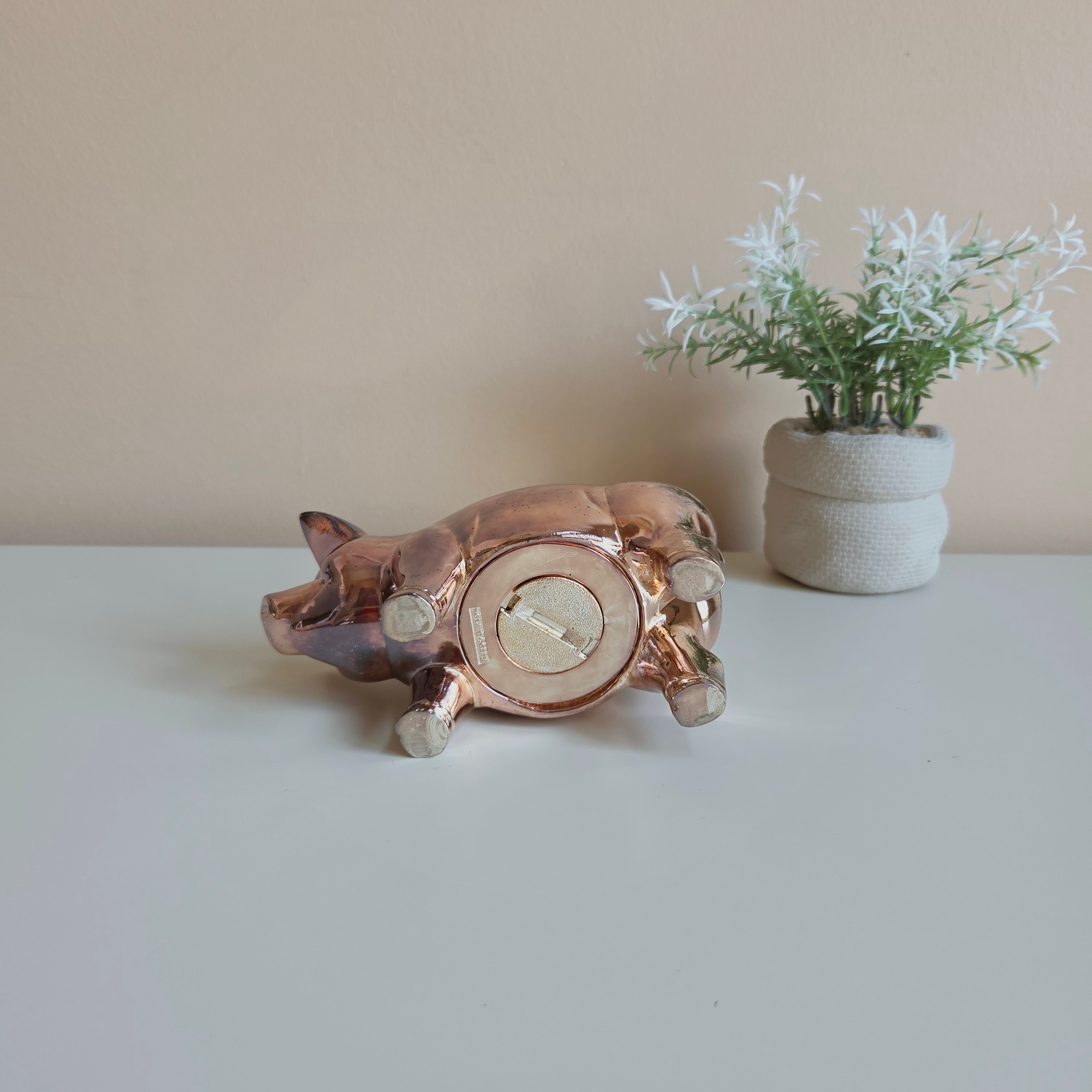 Reed & Barton - Pink Silverplate Piggy Coin Bank - Pre-Loved! 🐷 - photo 5
