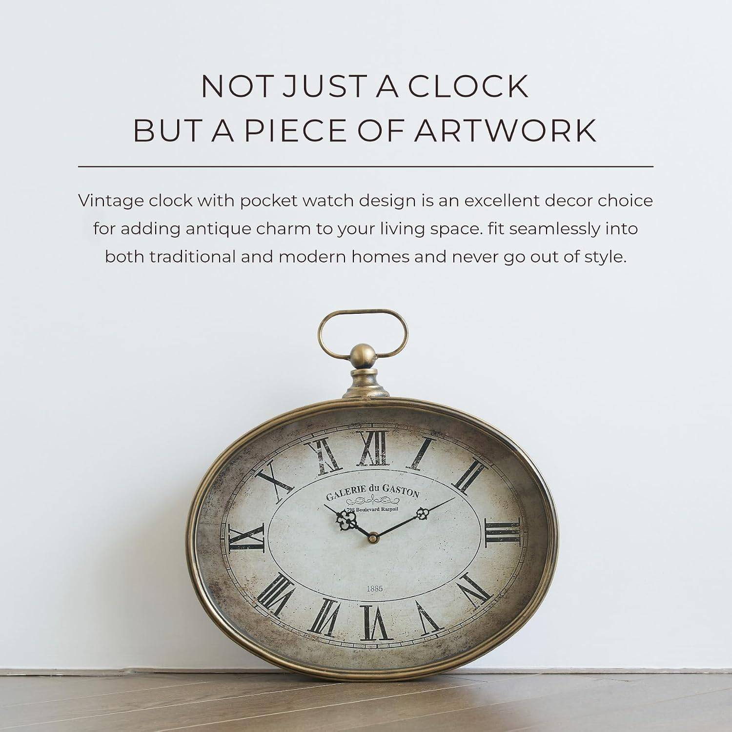 Large Vintage Wall Clock, 16 inch - photo 4