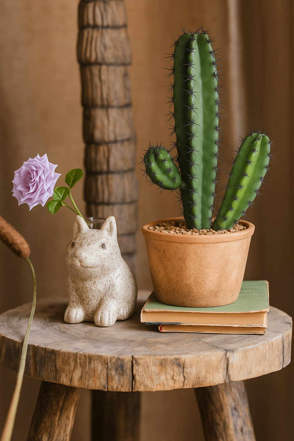 Gently Used Artificial Cactus Succulent Plant / Faux Plant