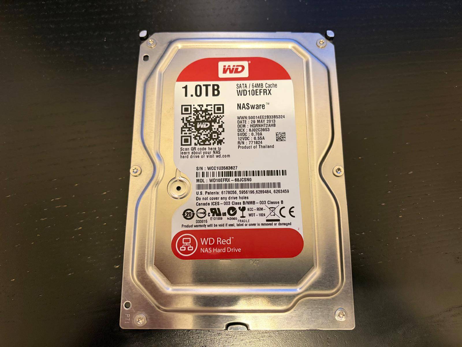 SATA Western Digital Red Hard Drive HDD 1.0TB