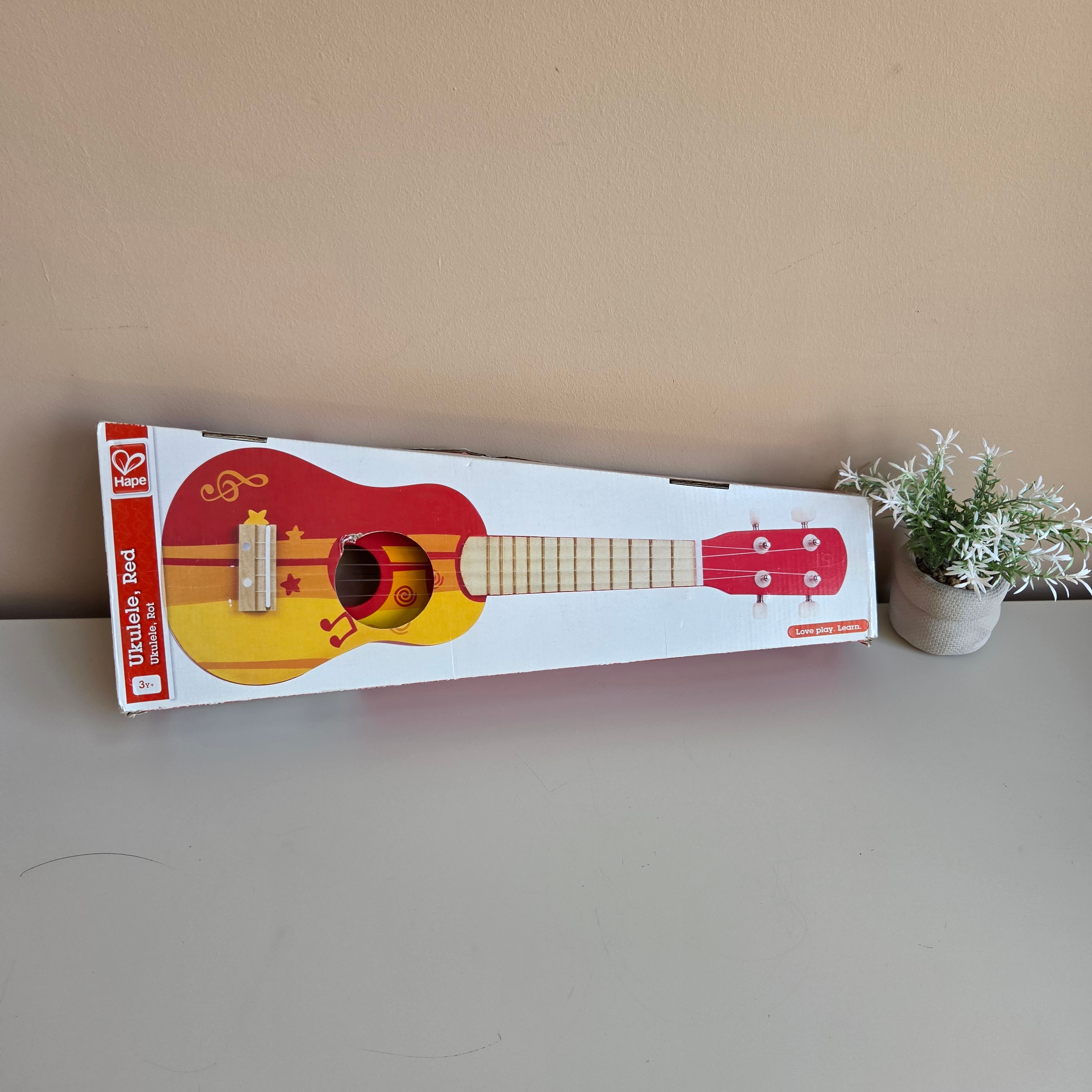 Hape - Small Red Kids Ukulele - Pre-Loved! 🎶