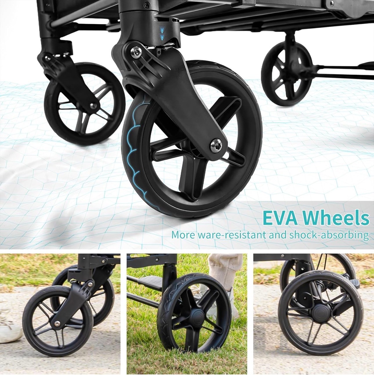Stroller Wagon 360 Multi Kids UV Protect Canopy Foldable D-Push - photo 4