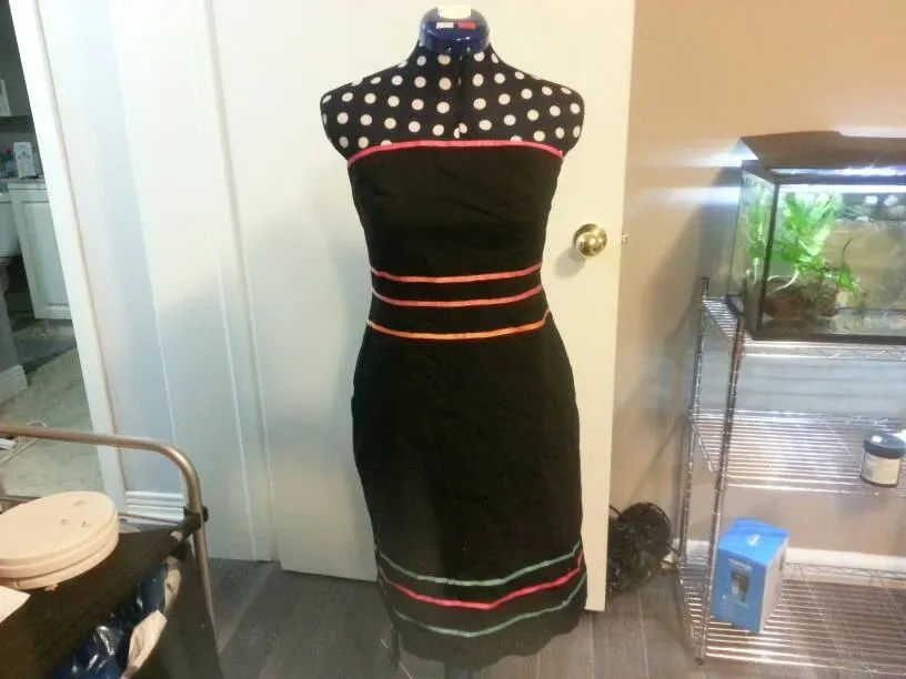 RW & Co. Black Over The Shoulder Dress Size 8