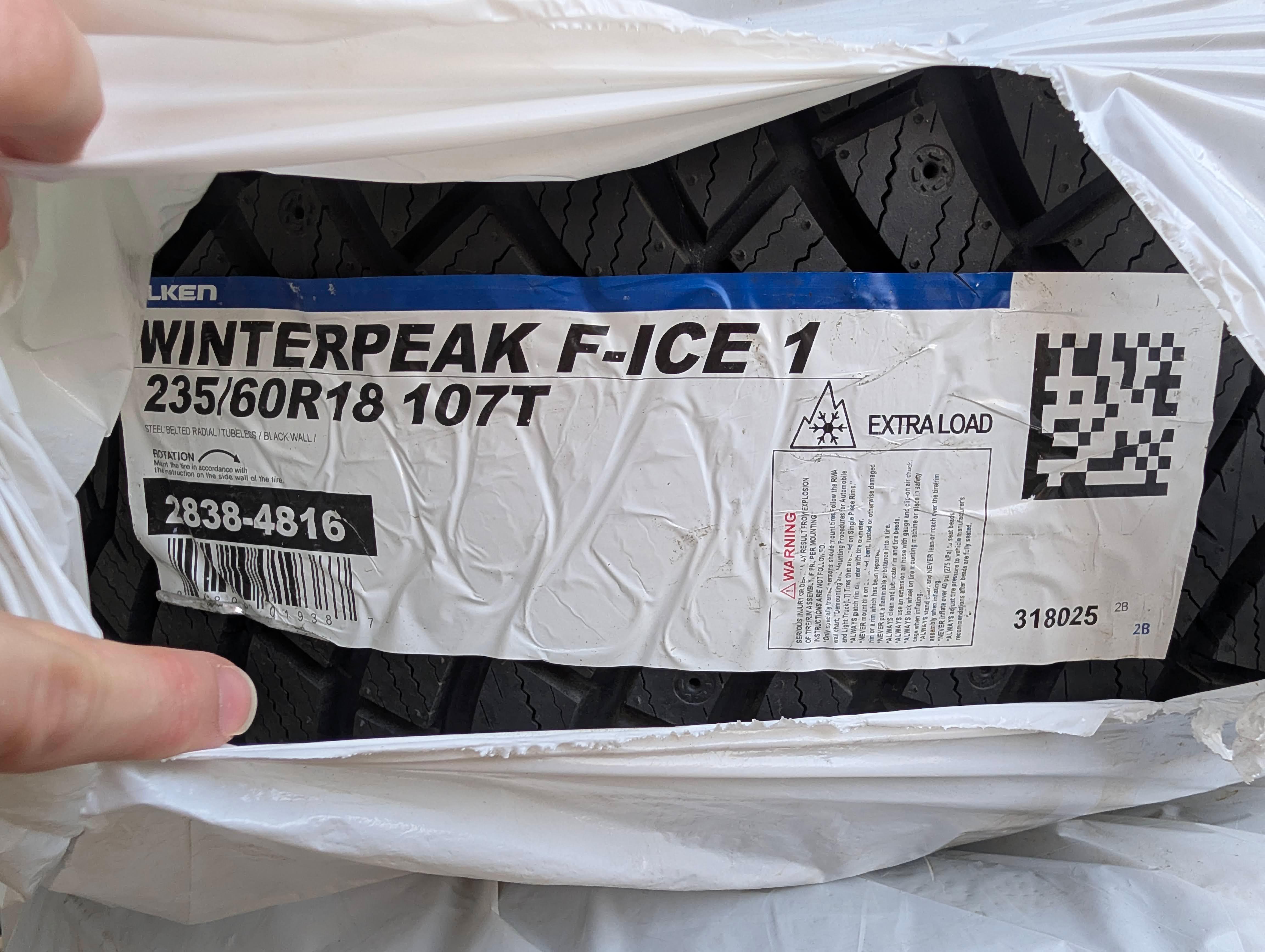 Brand New Falken Winterpeak F-ICE 1 235/60R18 Tires