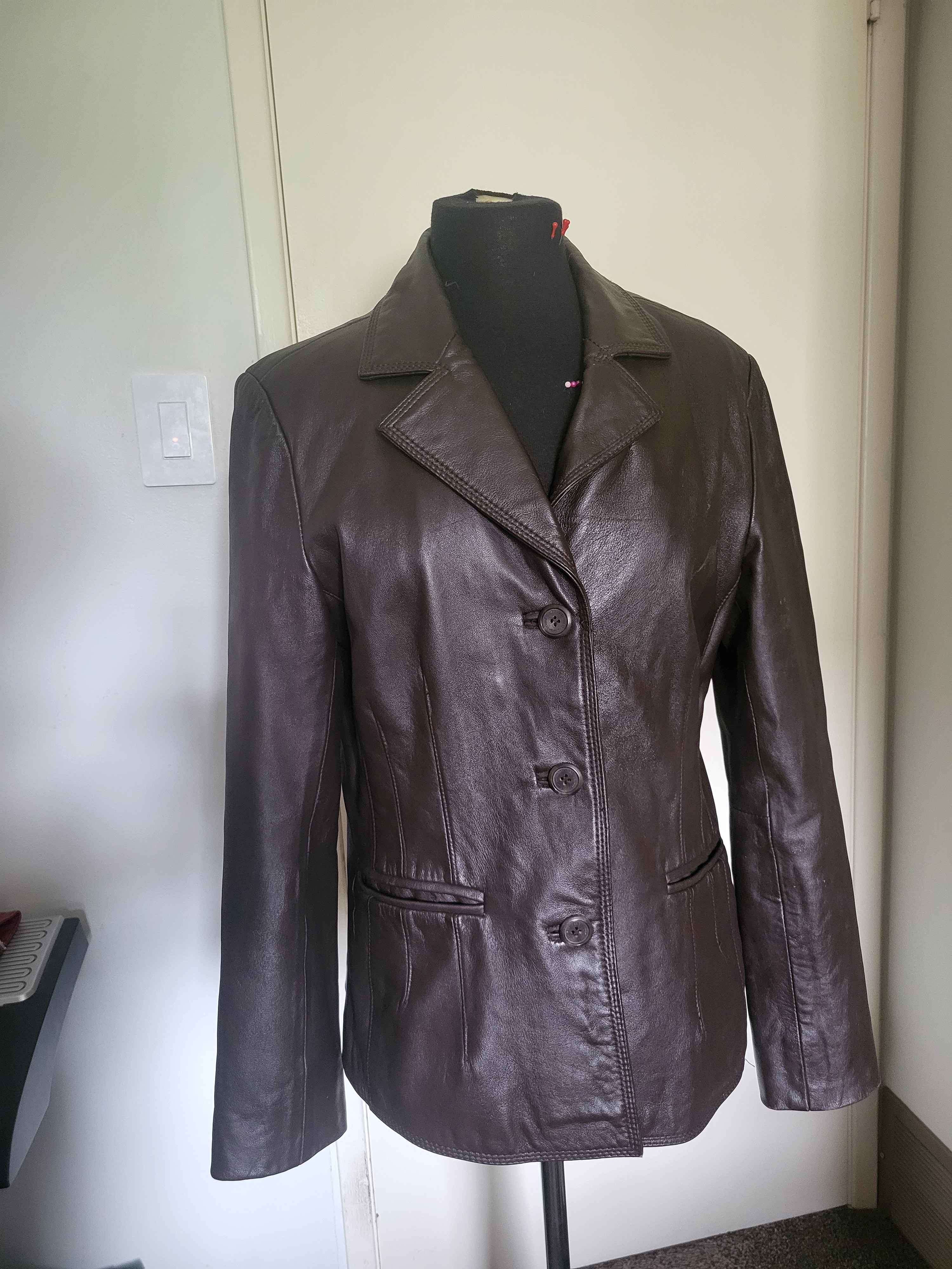 Brown Ladies Leather Jacket