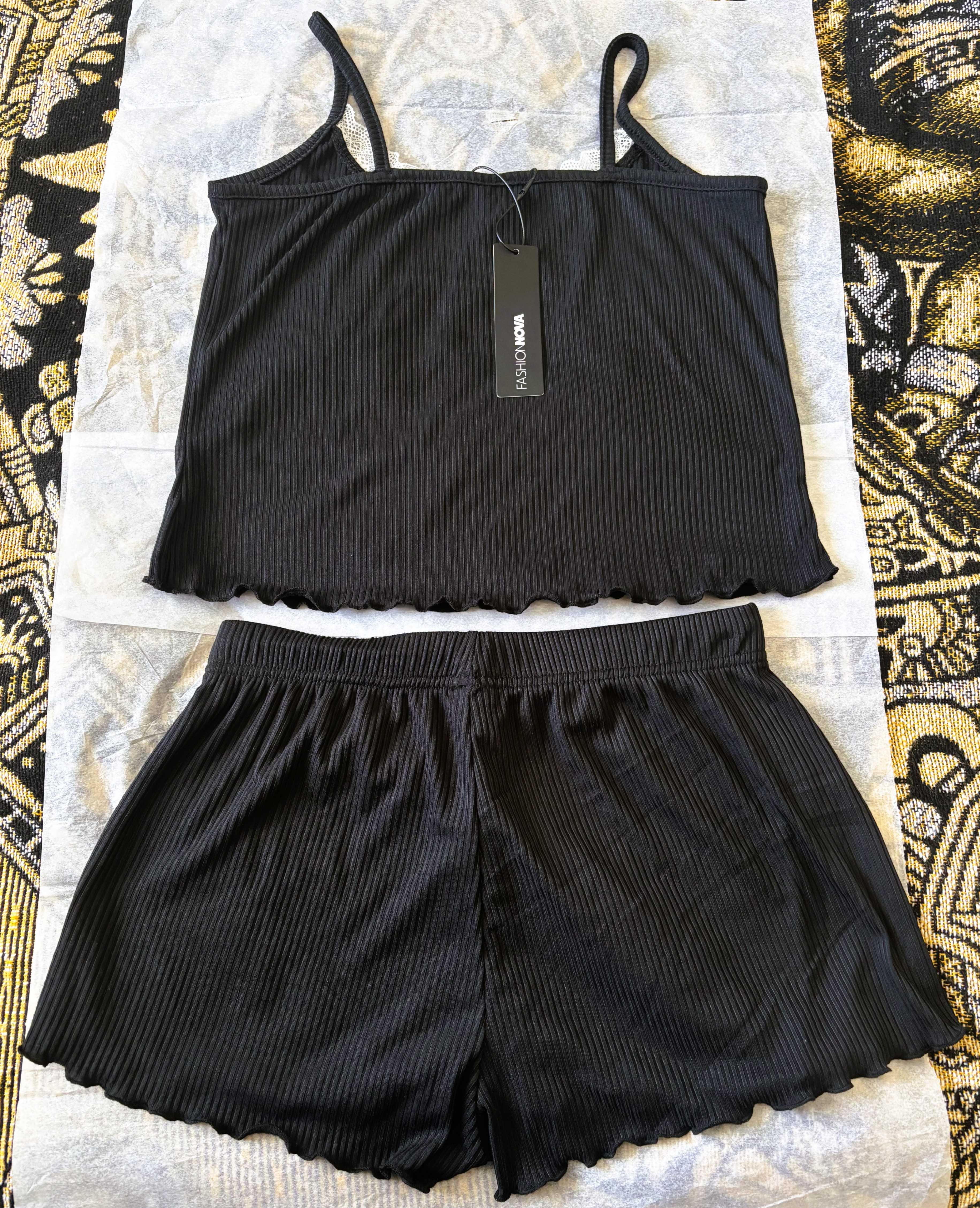 FashionNova-Comfy For The Weekend Ribbed PJ Short Set - photo 5