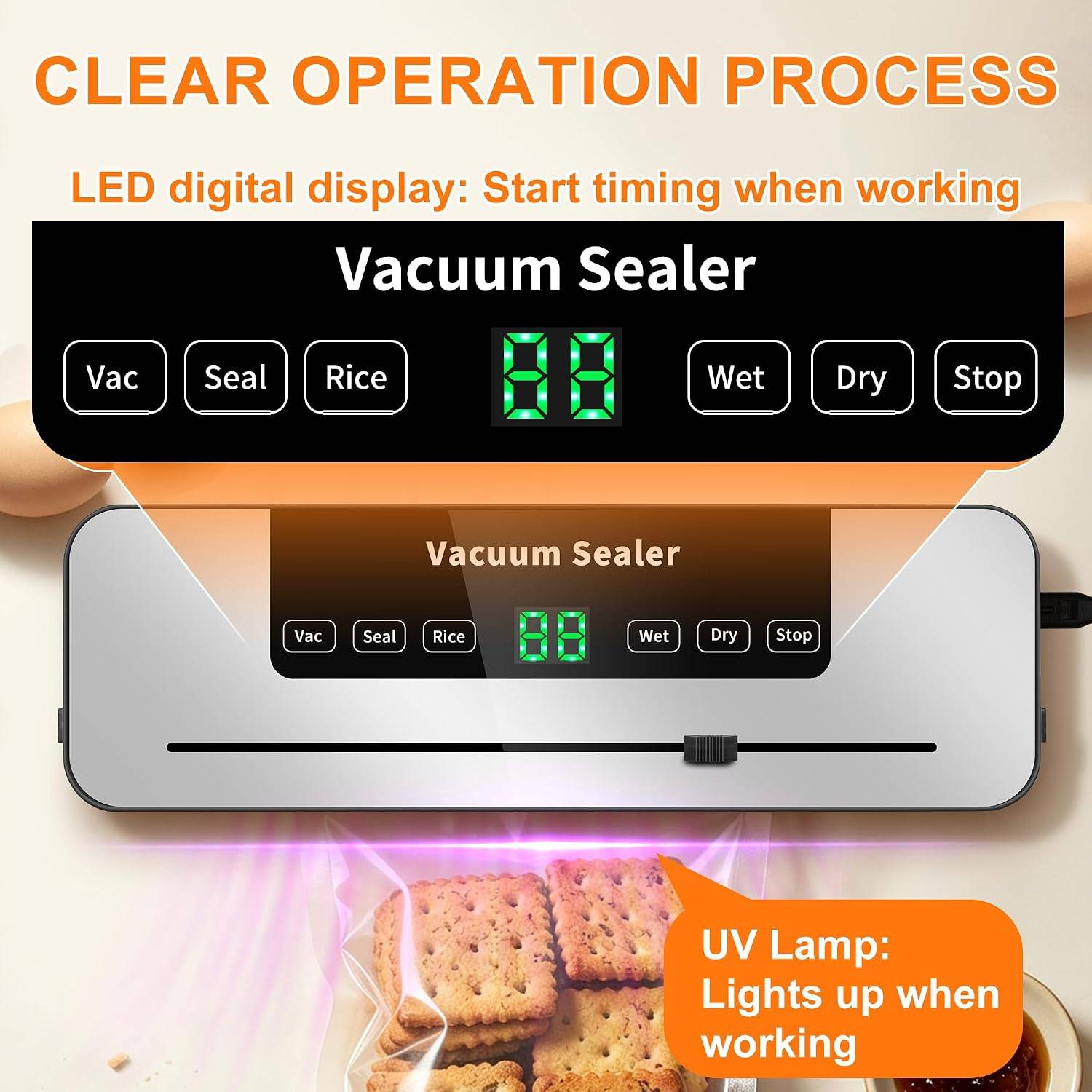 Vacuum Sealer Machine with 50 Bags - photo 5