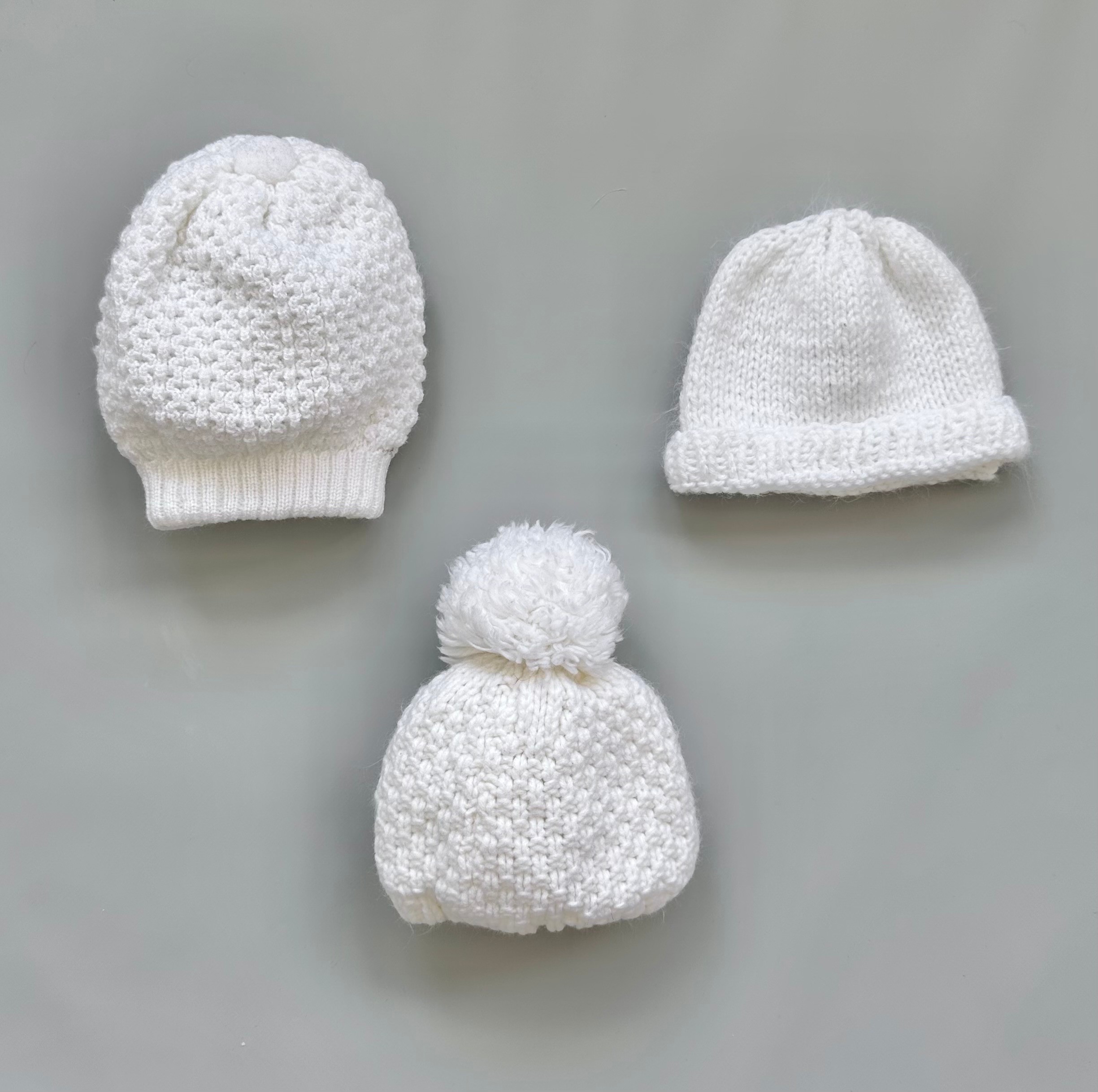 Baby Girl Winter Hats Bundle - 0-3 Months