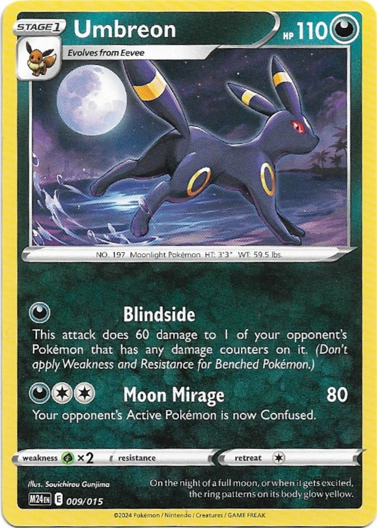 Pokemon Umbreon 009/015 McDonald's 2024 NM