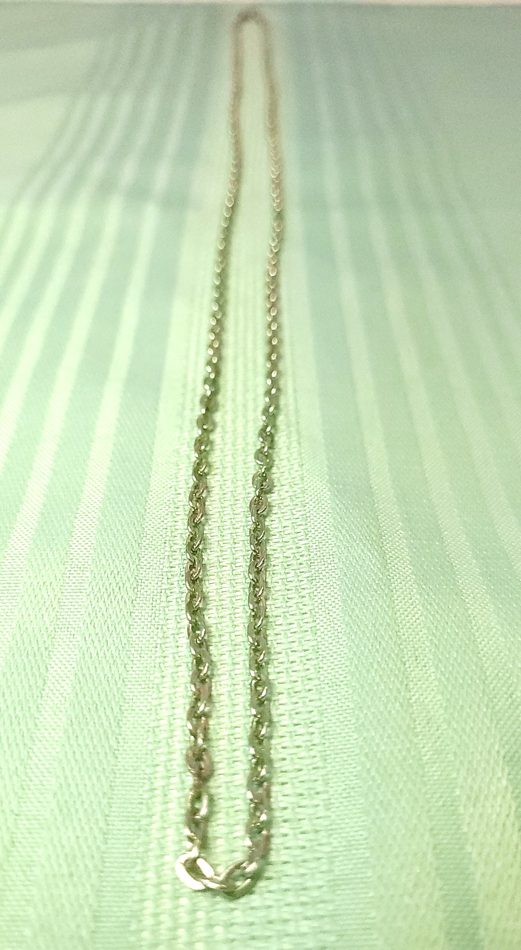 Long Silver Tone Cable Chain Necklace 29.5" | 5mm Flat Link Unis - photo 3
