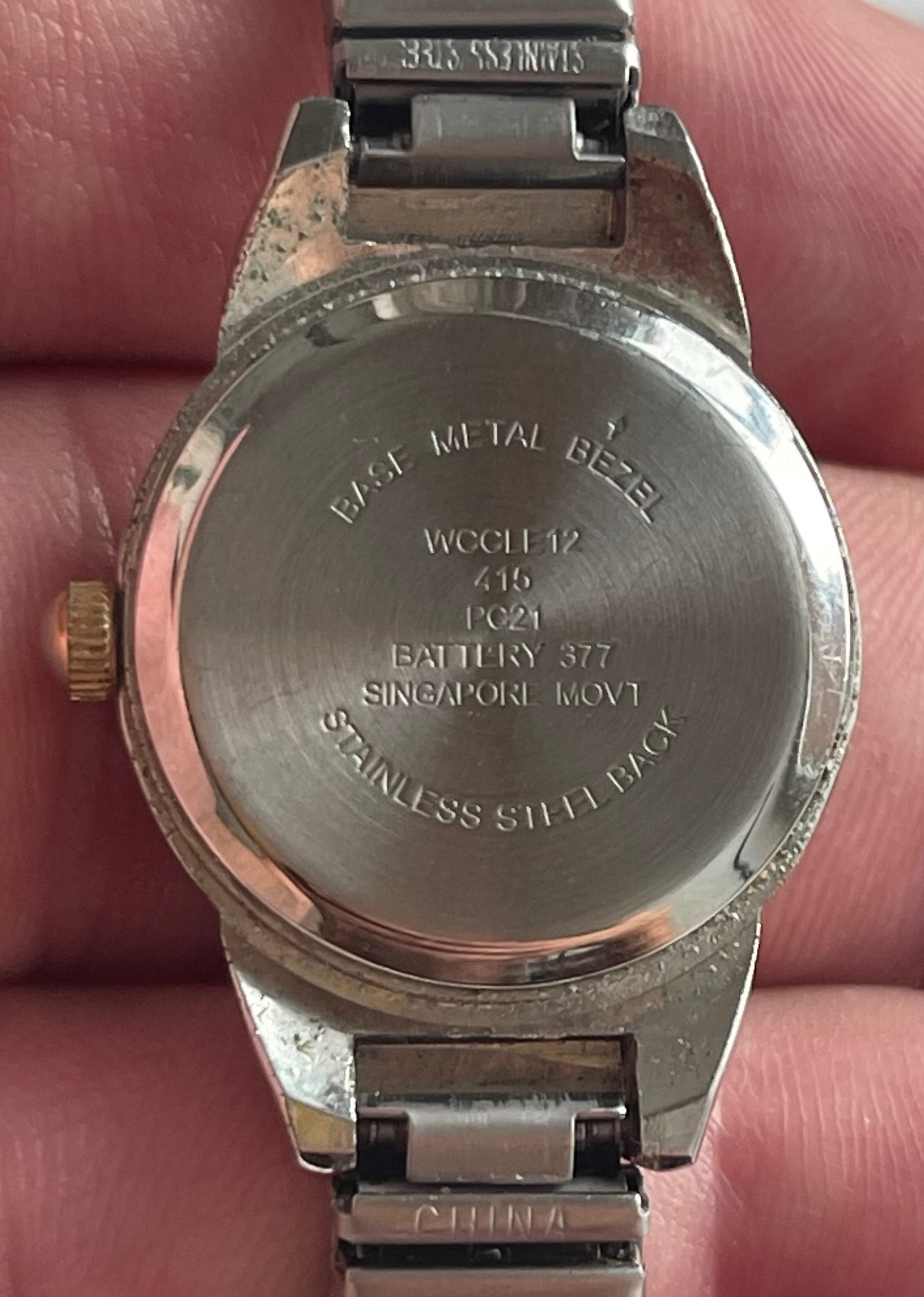 Women's Silver & Gold Crystal Stretch Band Watch (Needs Battery) - photo 3